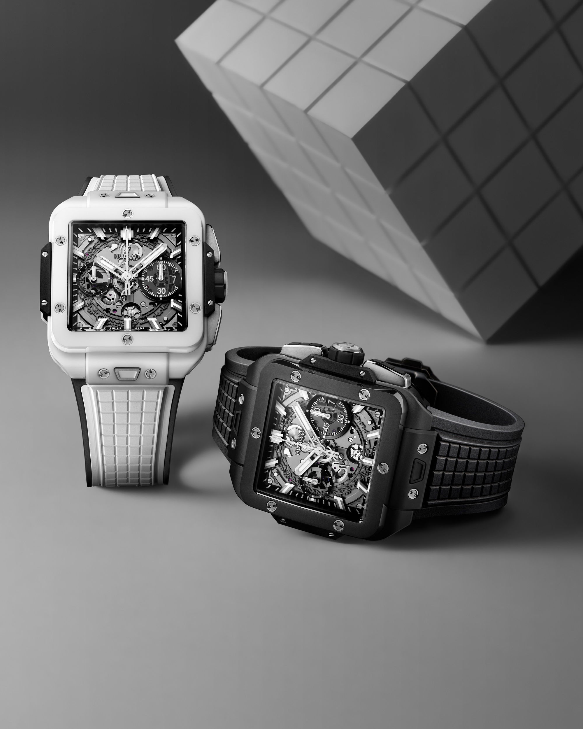 Hublot Square Bang Unico White Ceramic - View 2