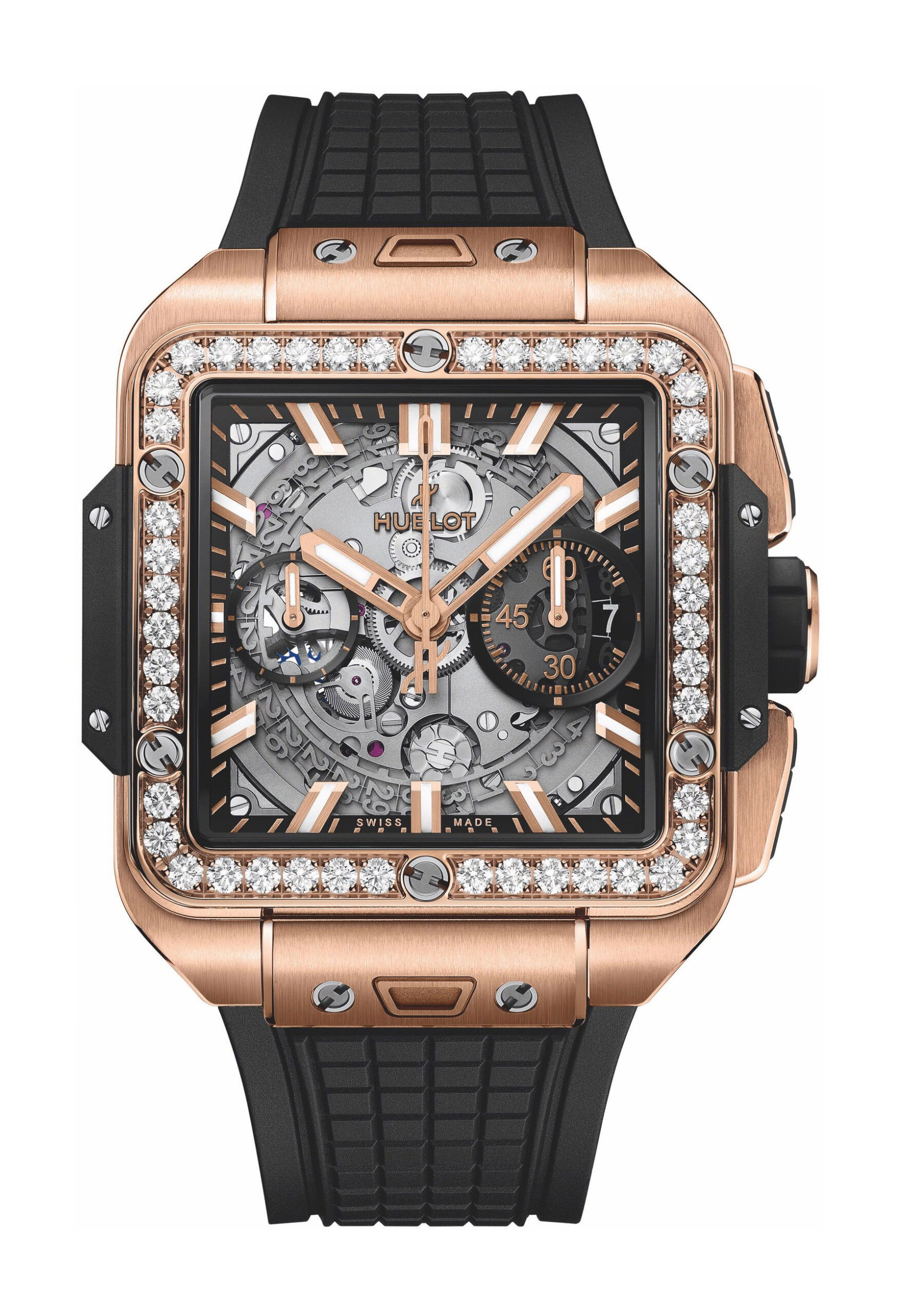 Hublot Square Bang Unico King Gold Diamonds watch