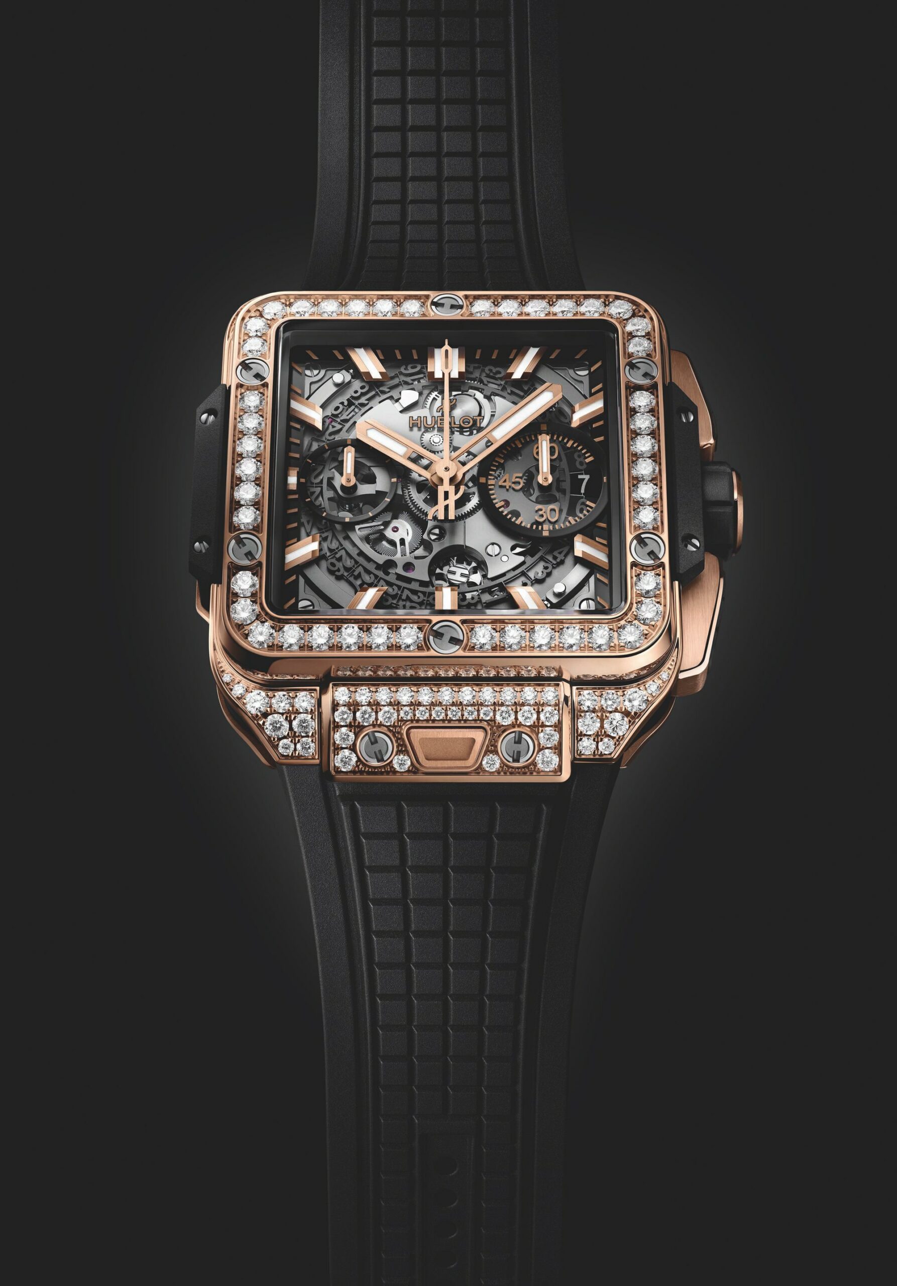 Hublot Square Bang Unico King Gold Pavé - View 2