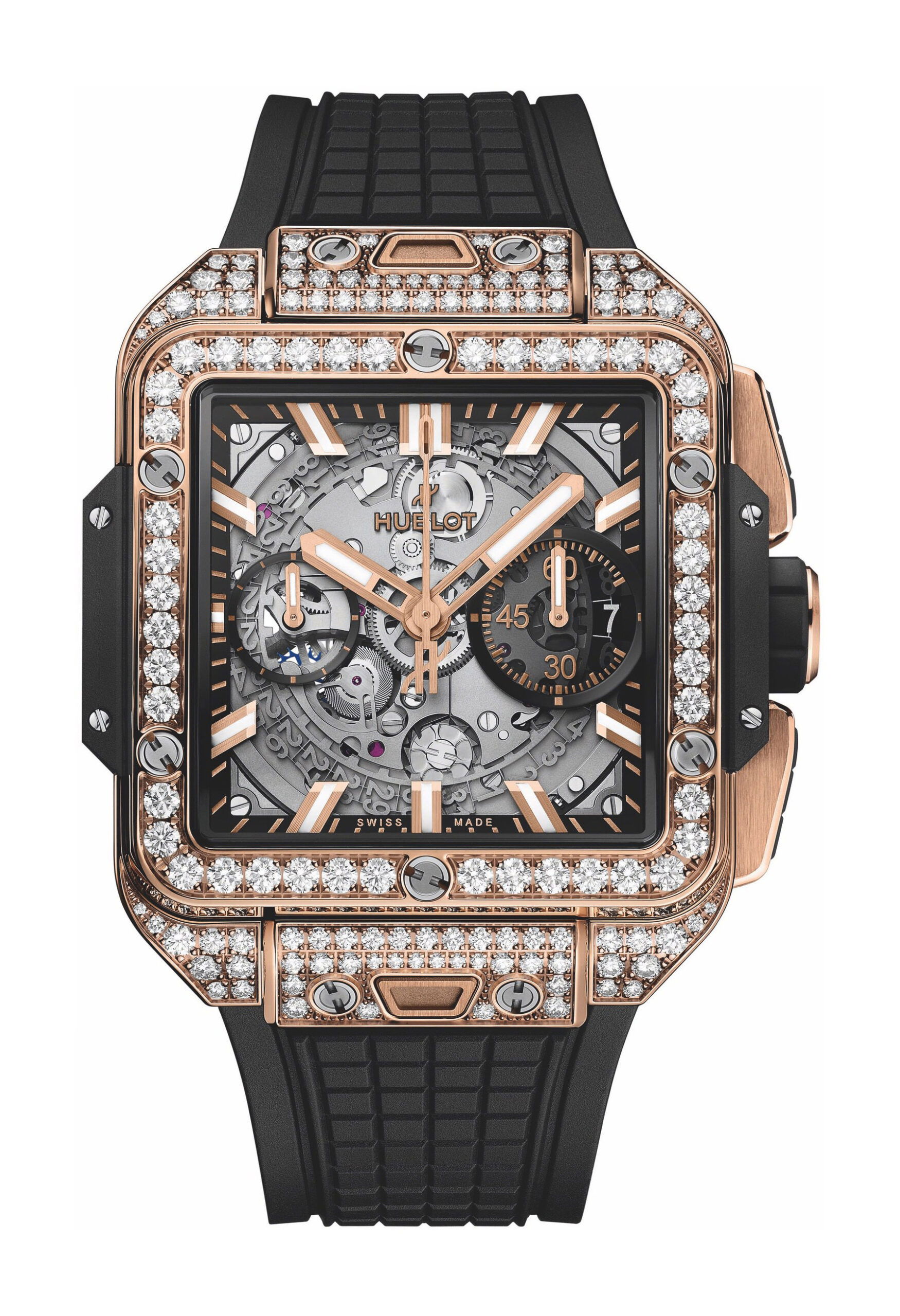 Hublot Square Bang Unico King Gold Pavé watch