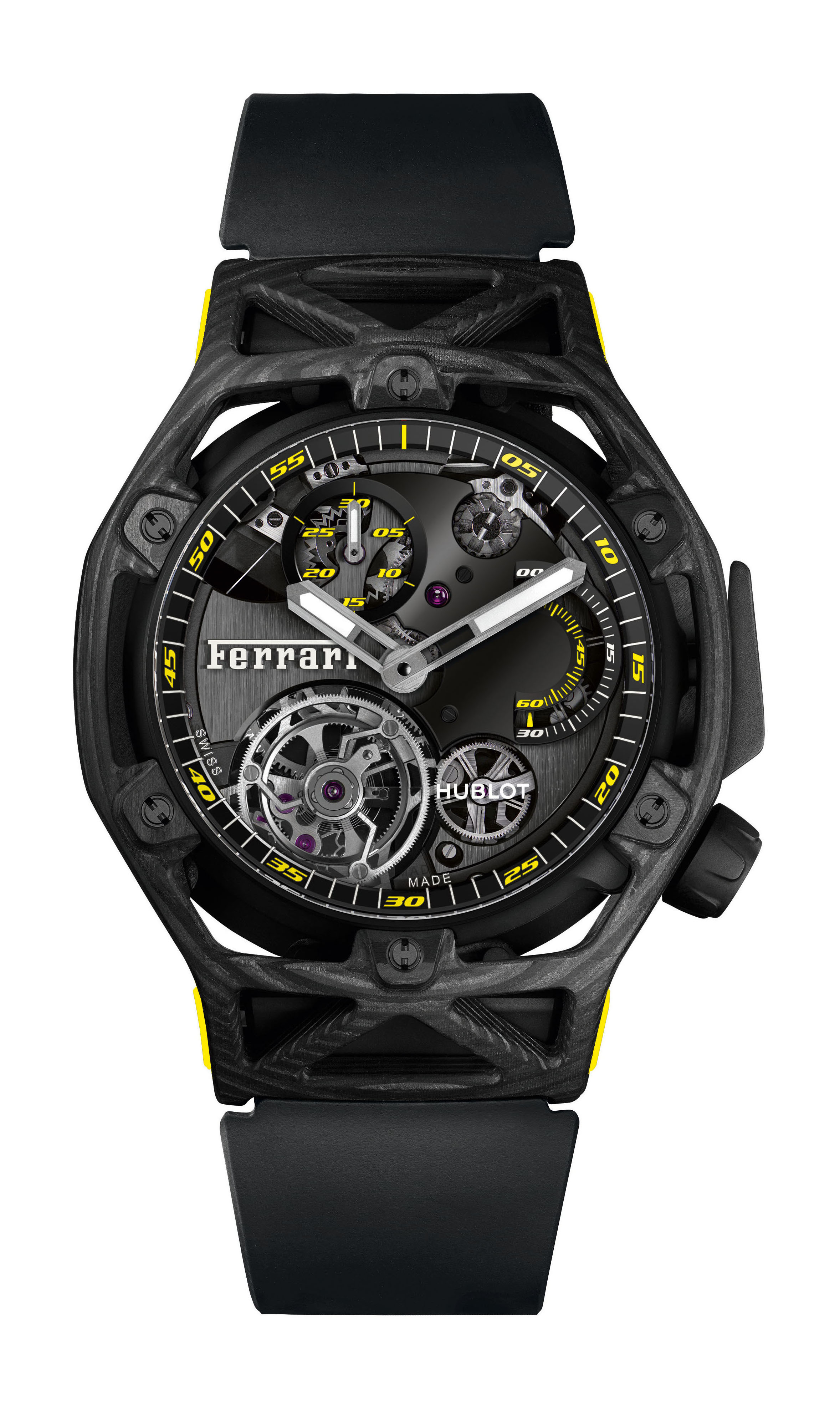 Hublot Techframe Ferrari Tourbillon Chronograph Carbon Yellow watch