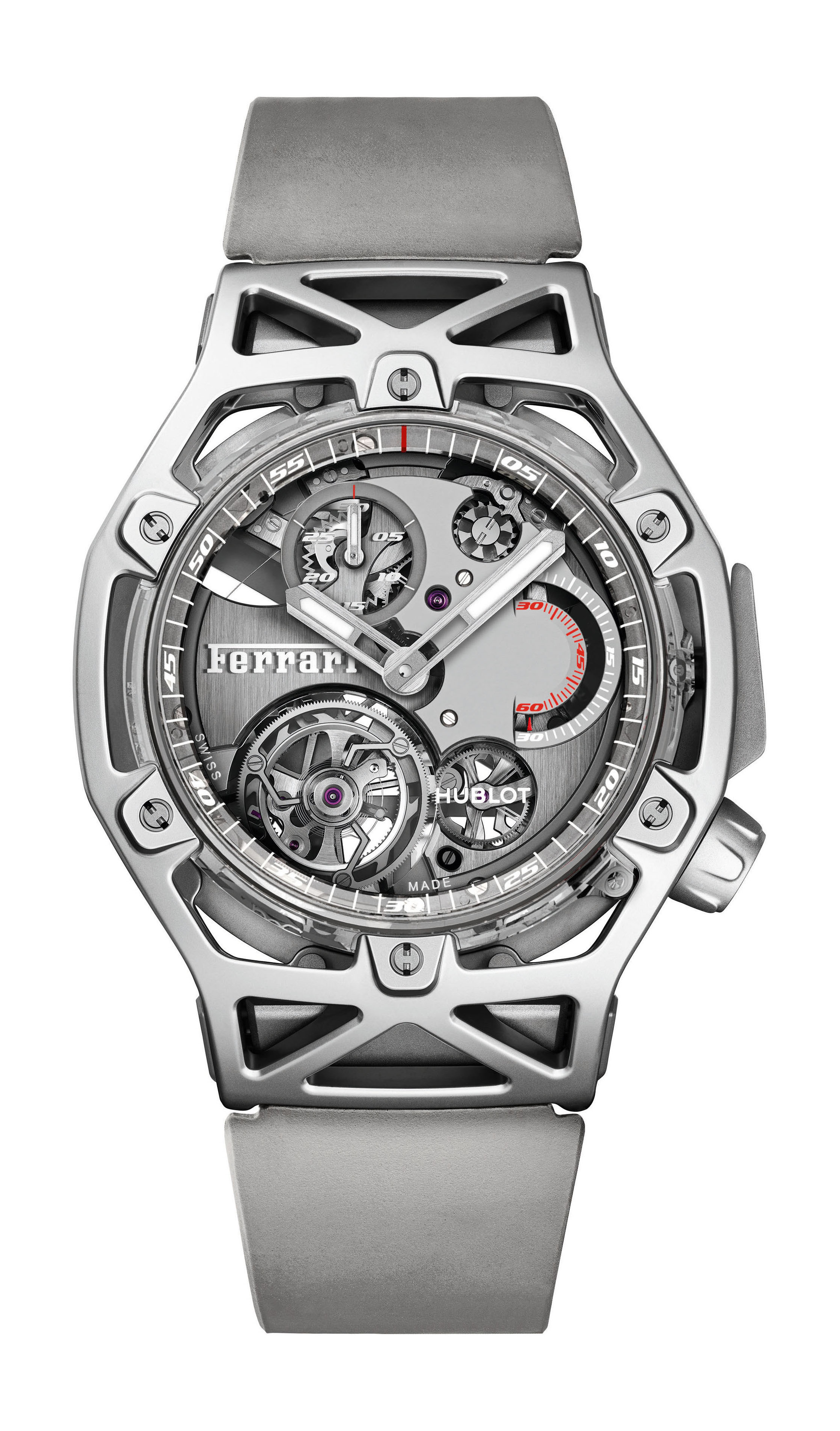 Hublot Techframe Ferrari Tourbillon Chronograph Sapphire White Gold watch