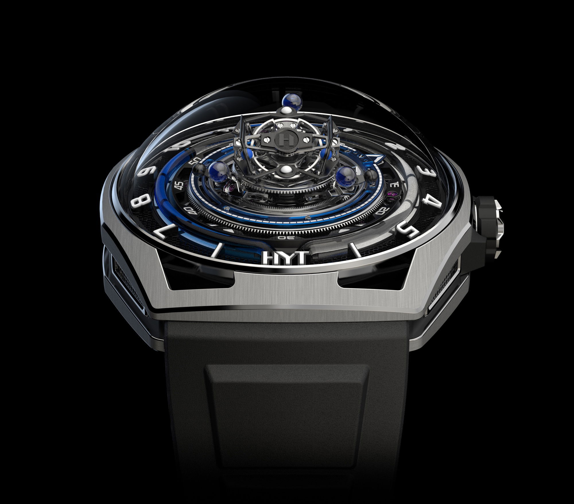 HYT Conical Tourbillon Titanium Blue - View 3