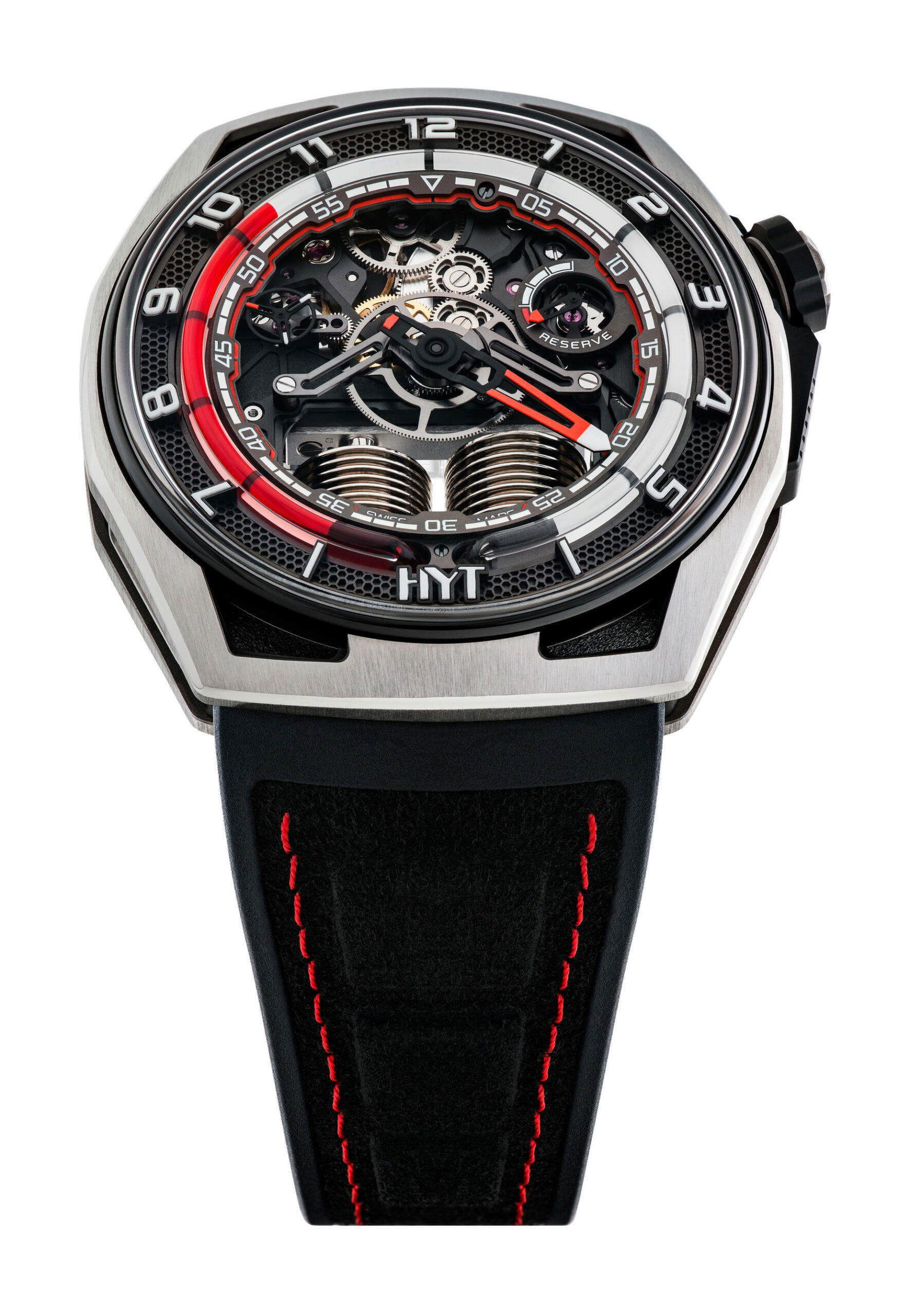 HYT Hastroid Silver Red watch