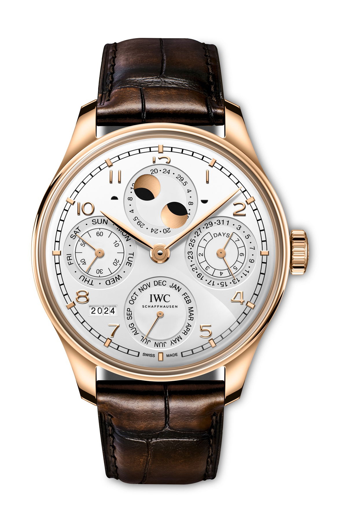 IWC Schaffhausen Portugieser Perpetual Calendar 44 Silver Moon watch