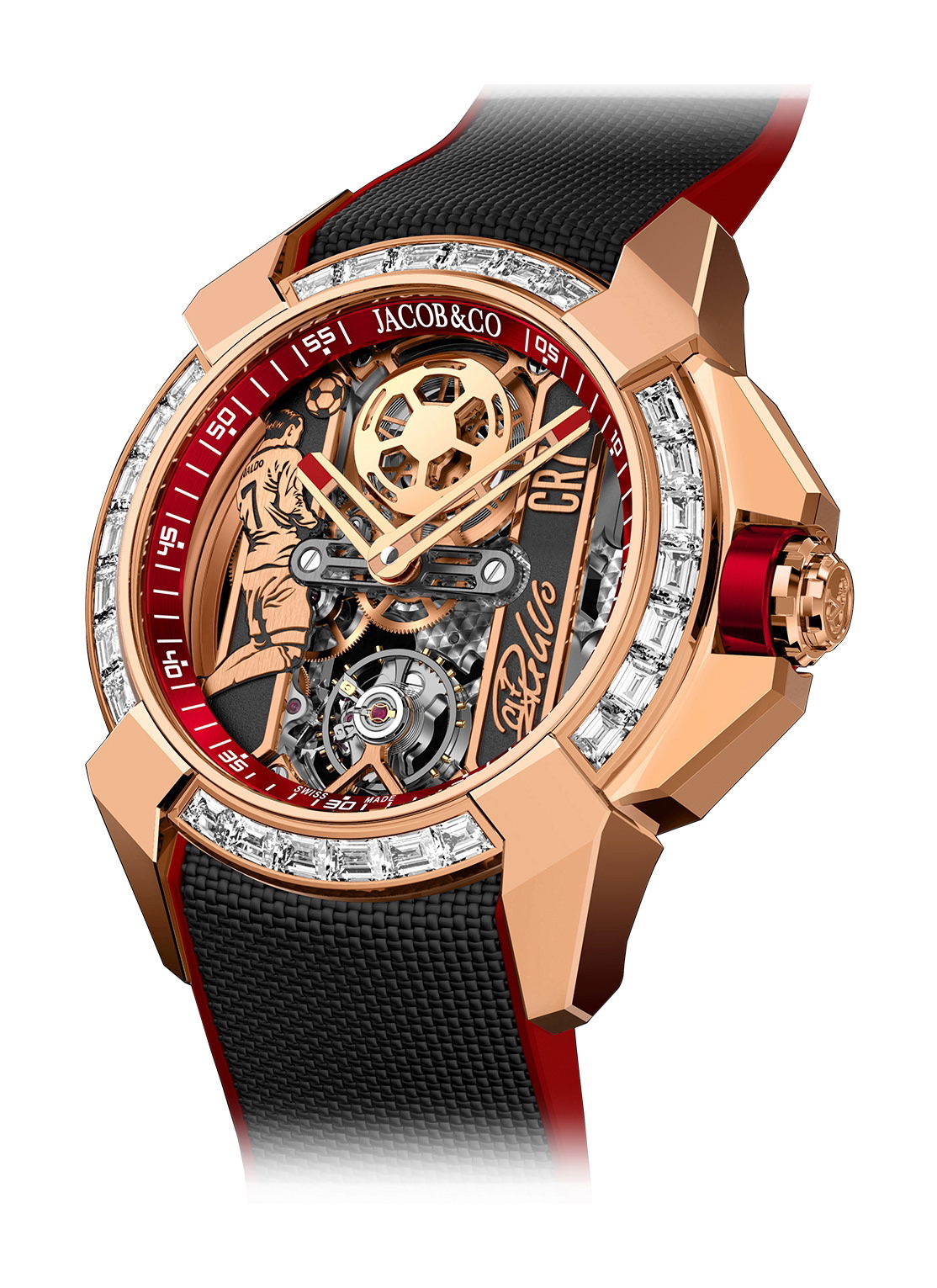 Jacob & Co Epic X Flight of CR7 Baguette watch