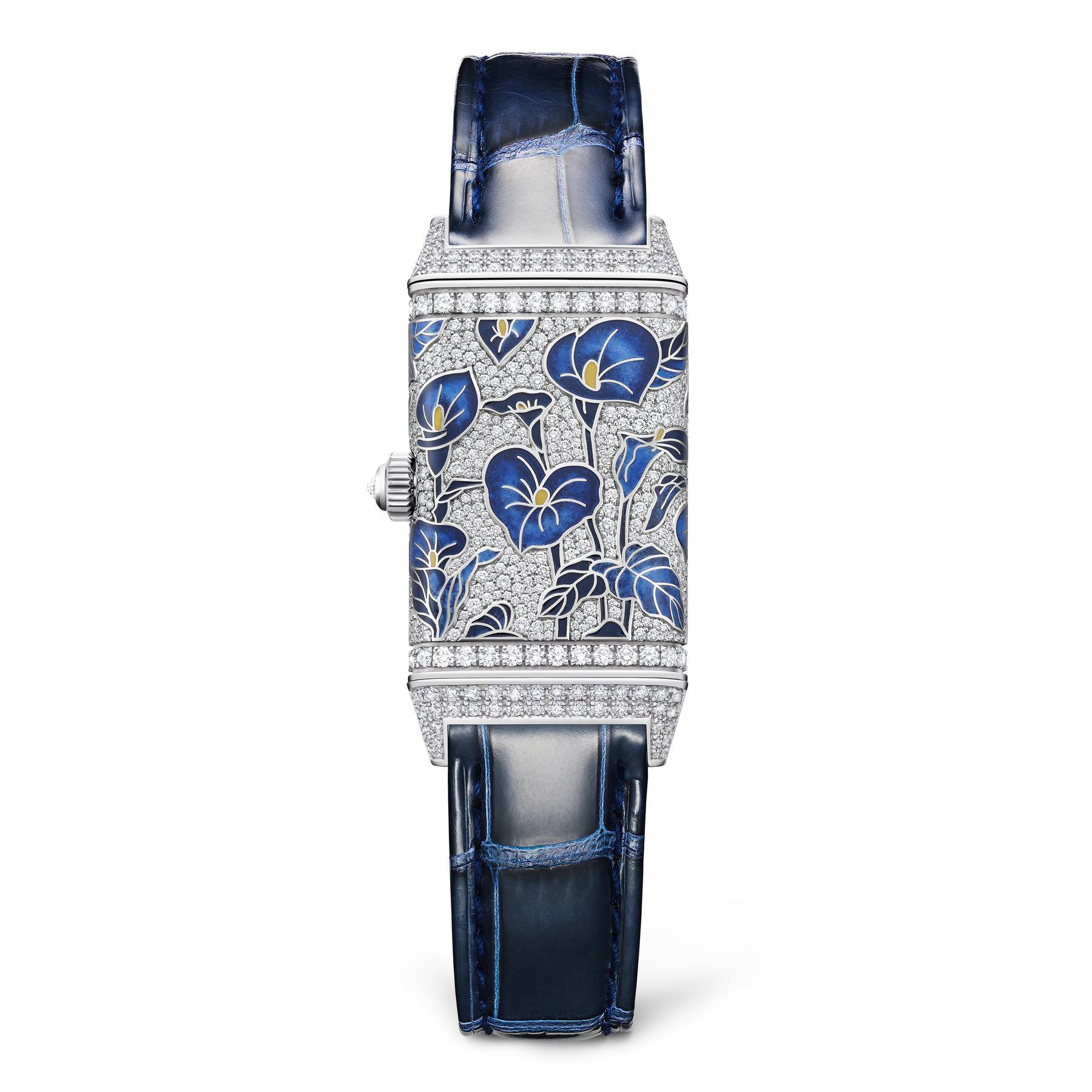 Jaeger-LeCoultre Reverso One Precious Flowers Blue Arums - View 3