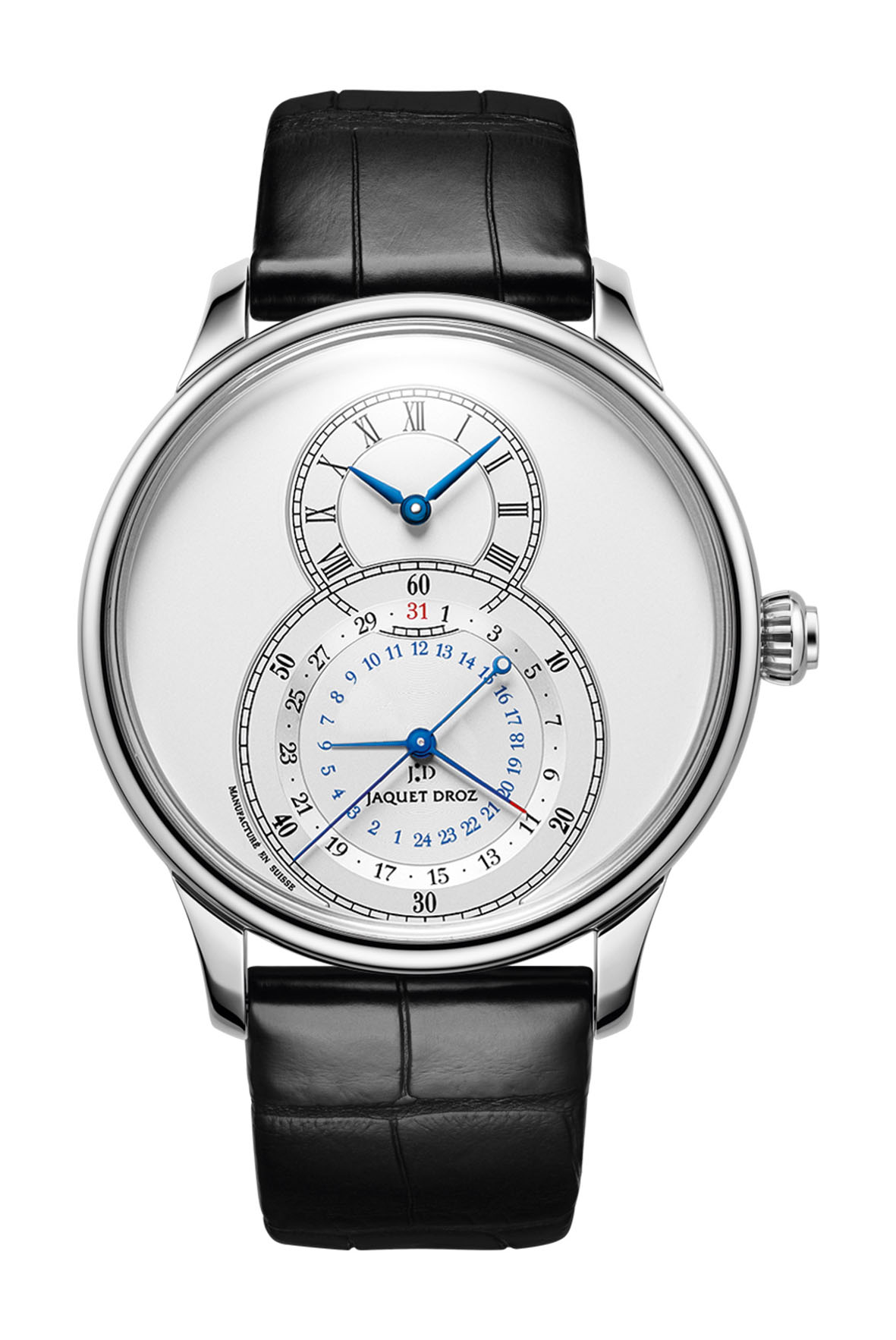 Jaquet Droz Grande Seconde Dual Time Silver watch