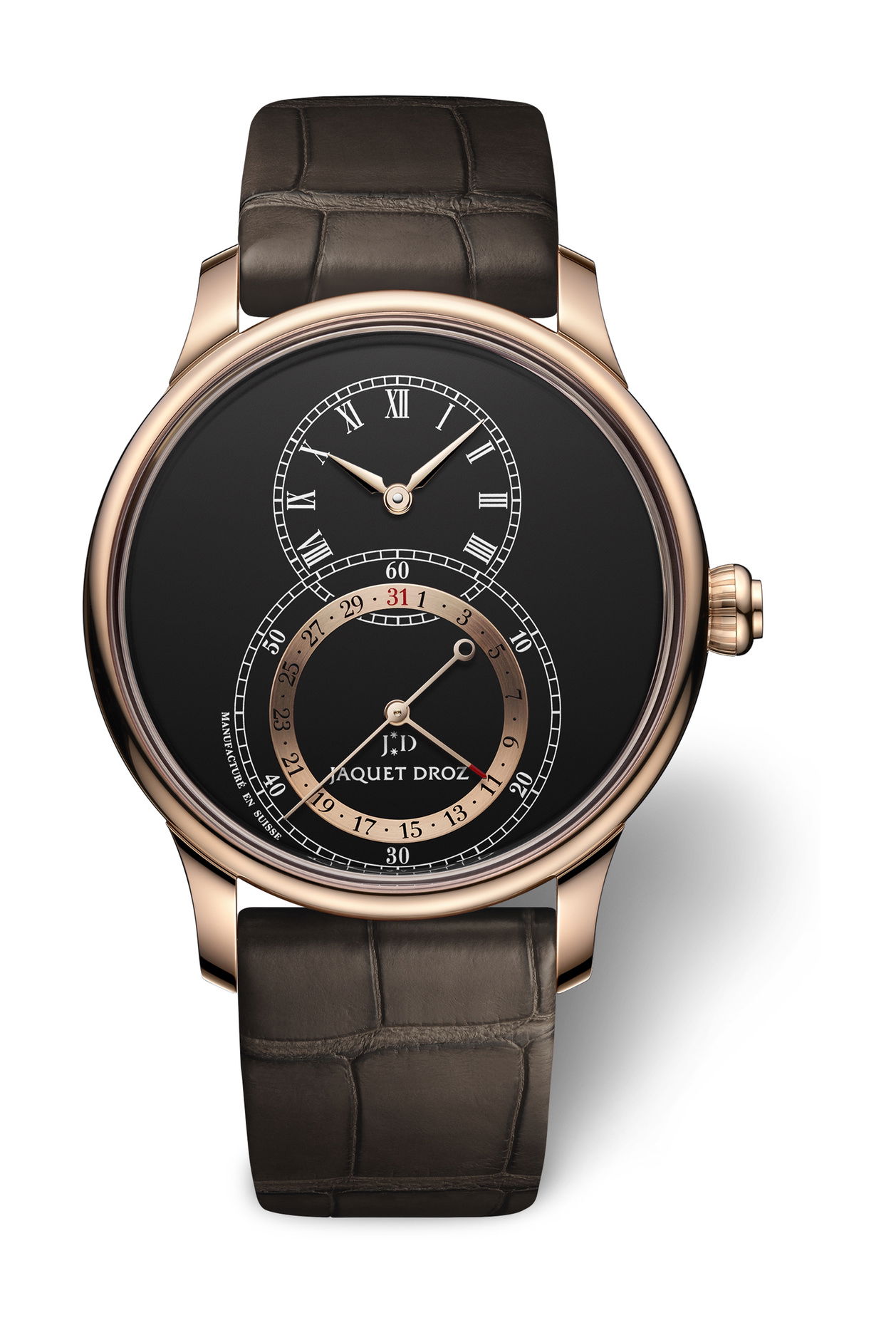 Jaquet Droz Grande Seconde Quantieme Anthracite Enamel watch