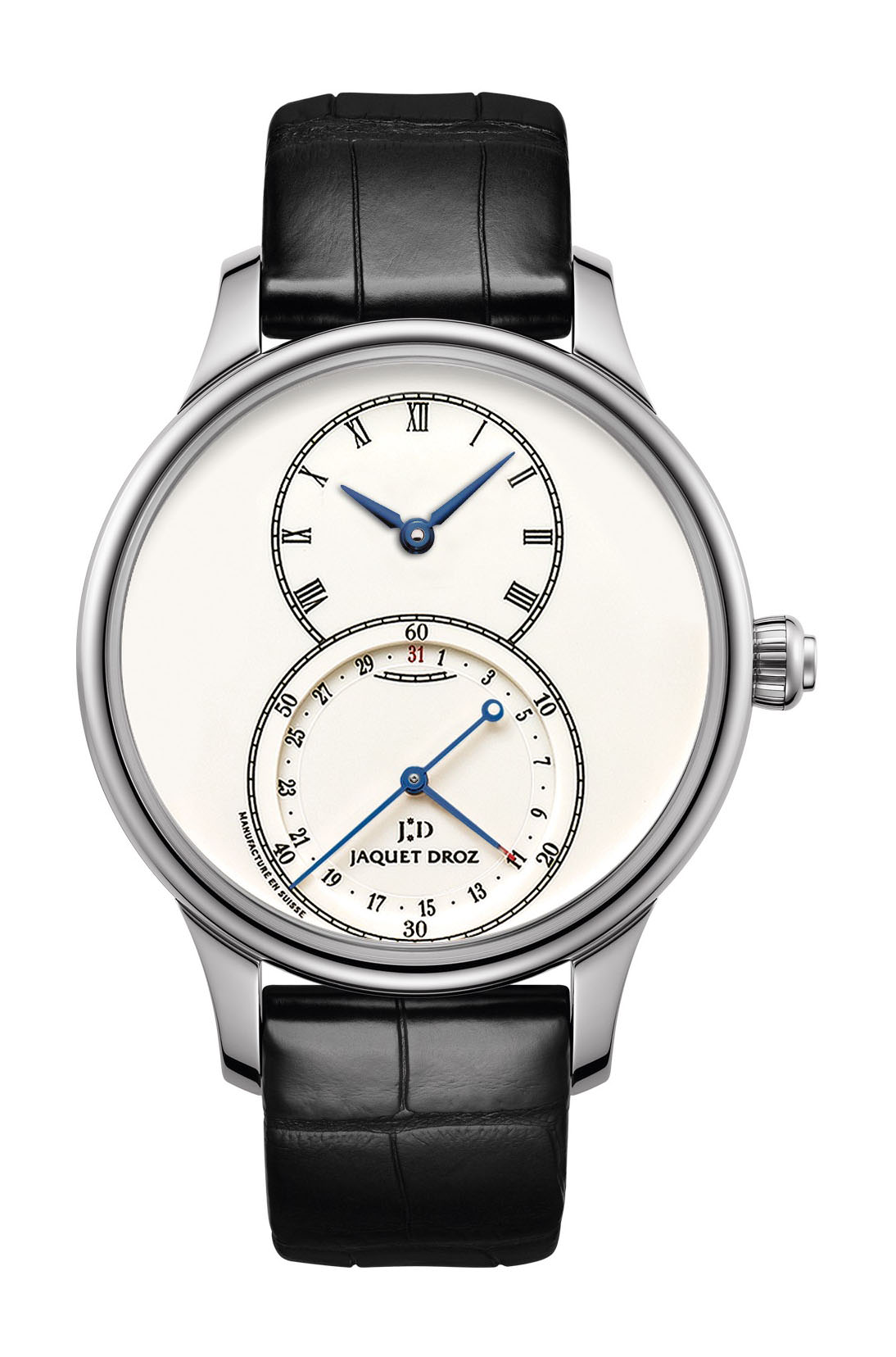 Jaquet Droz Grande Seconde Quantieme Ivory Enamel watch
