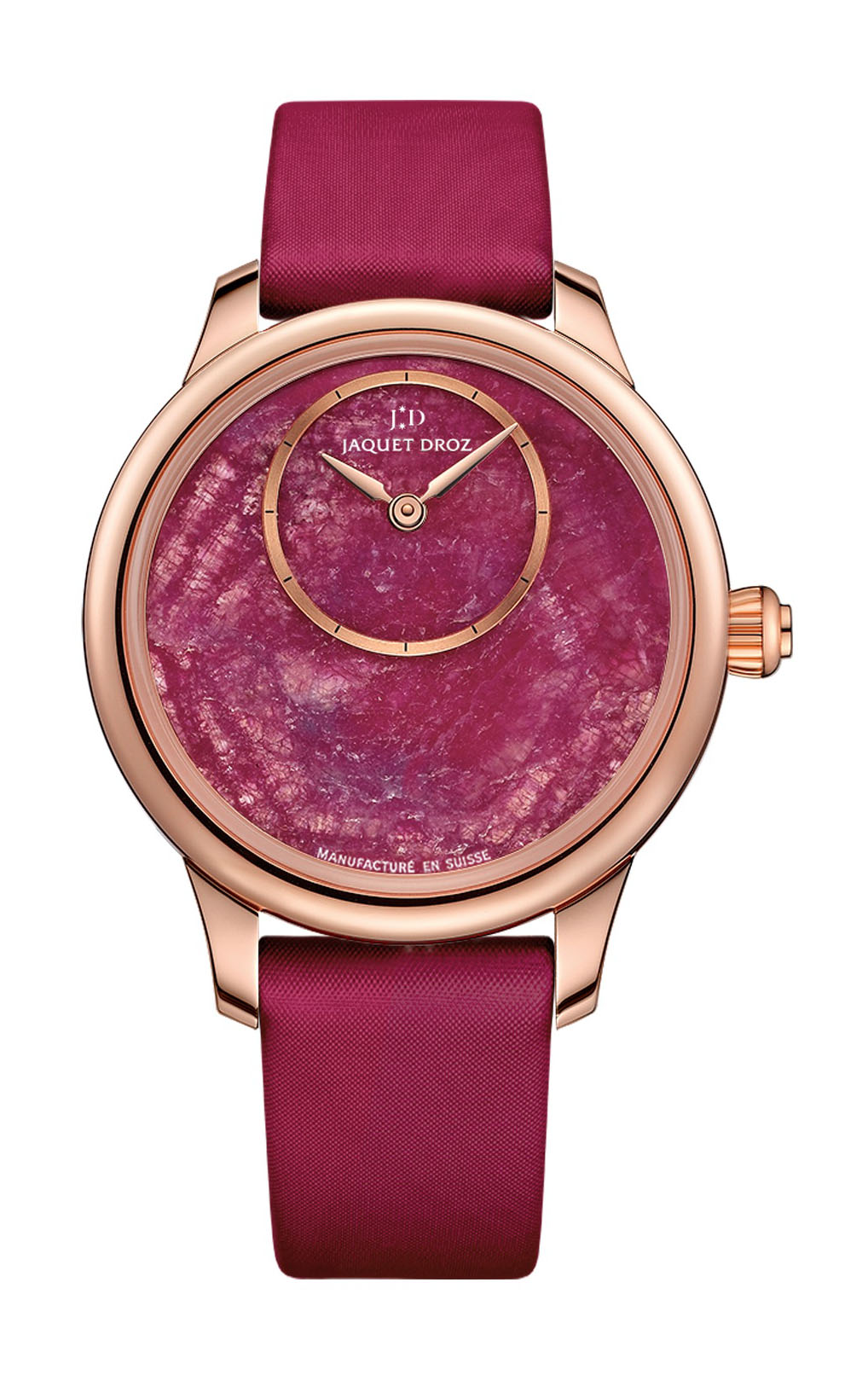 Jaquet Droz Petit Heure Minute Ruby Heart watch