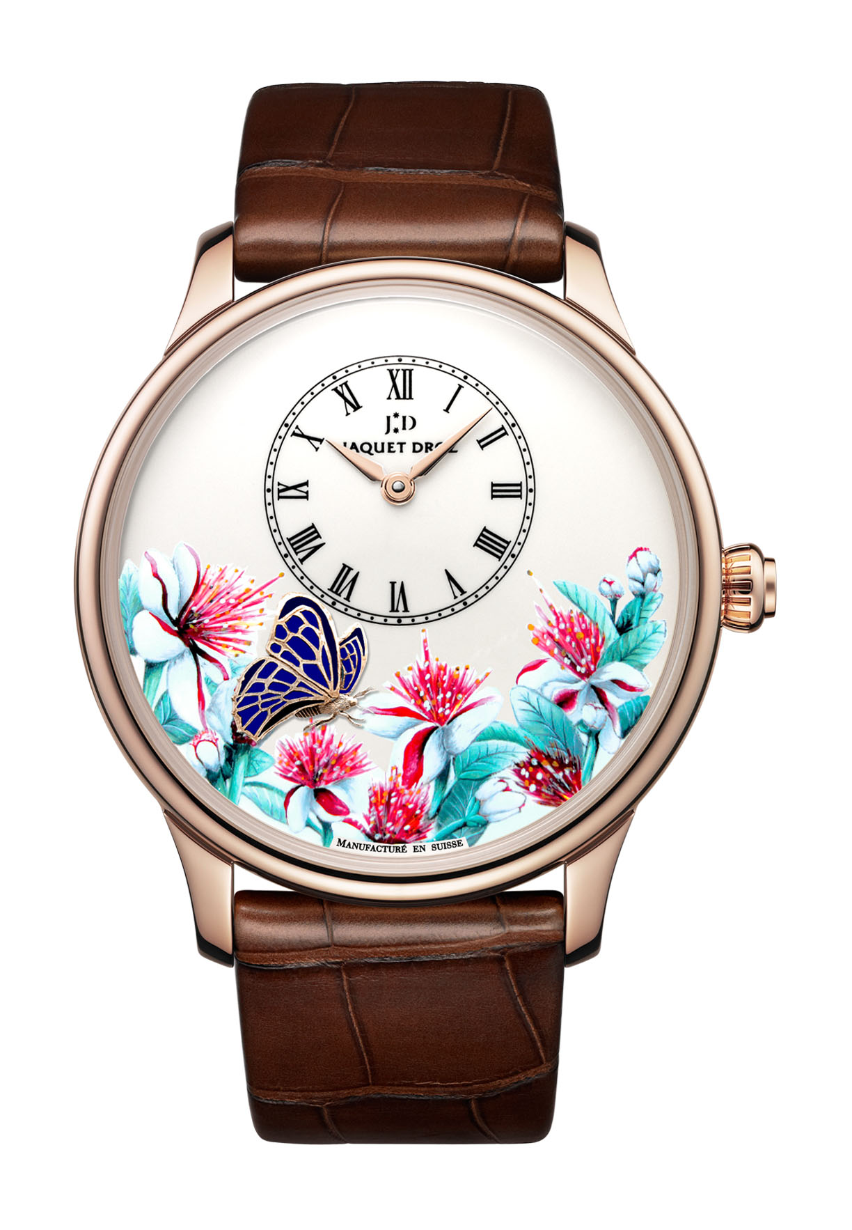 Jaquet Droz Petite Heure Minute Butterfly Journey watch
