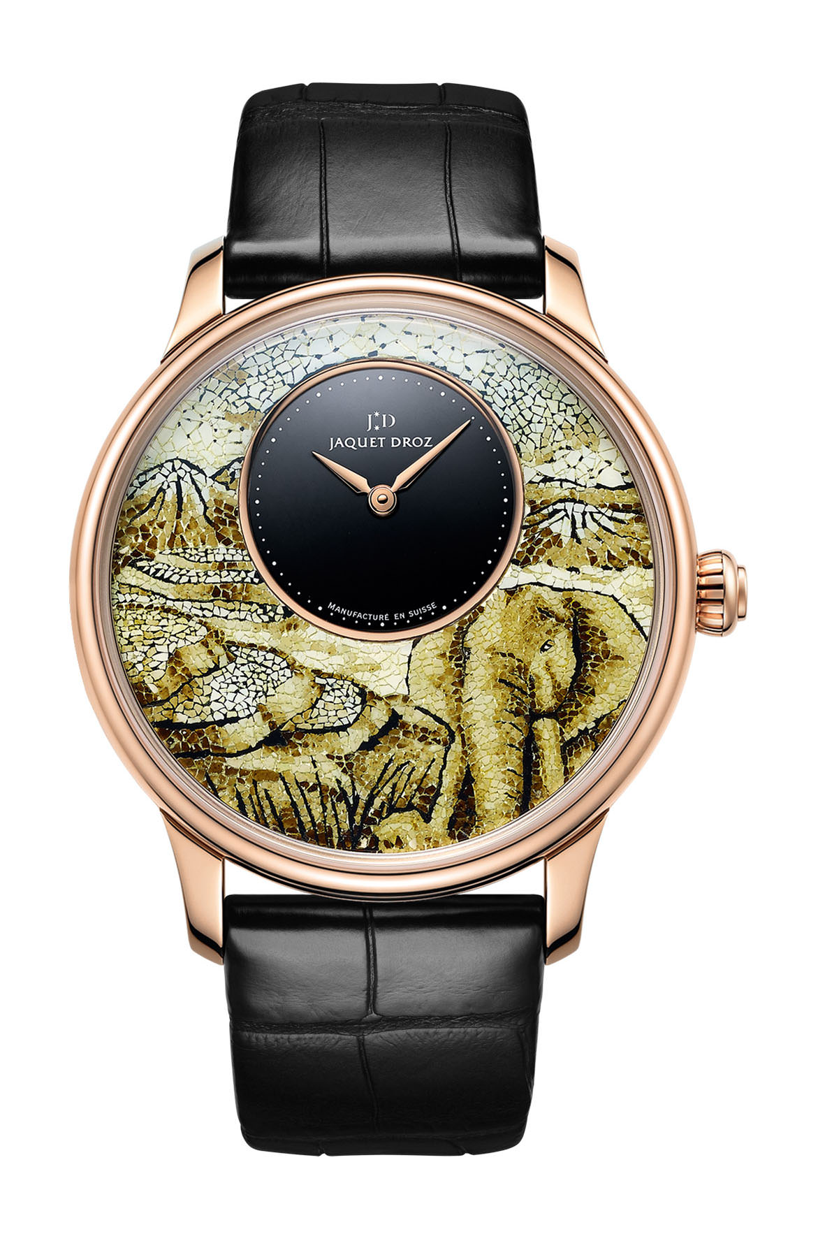 Jaquet Droz Petite Heure Minute Elephant Mosaic watch