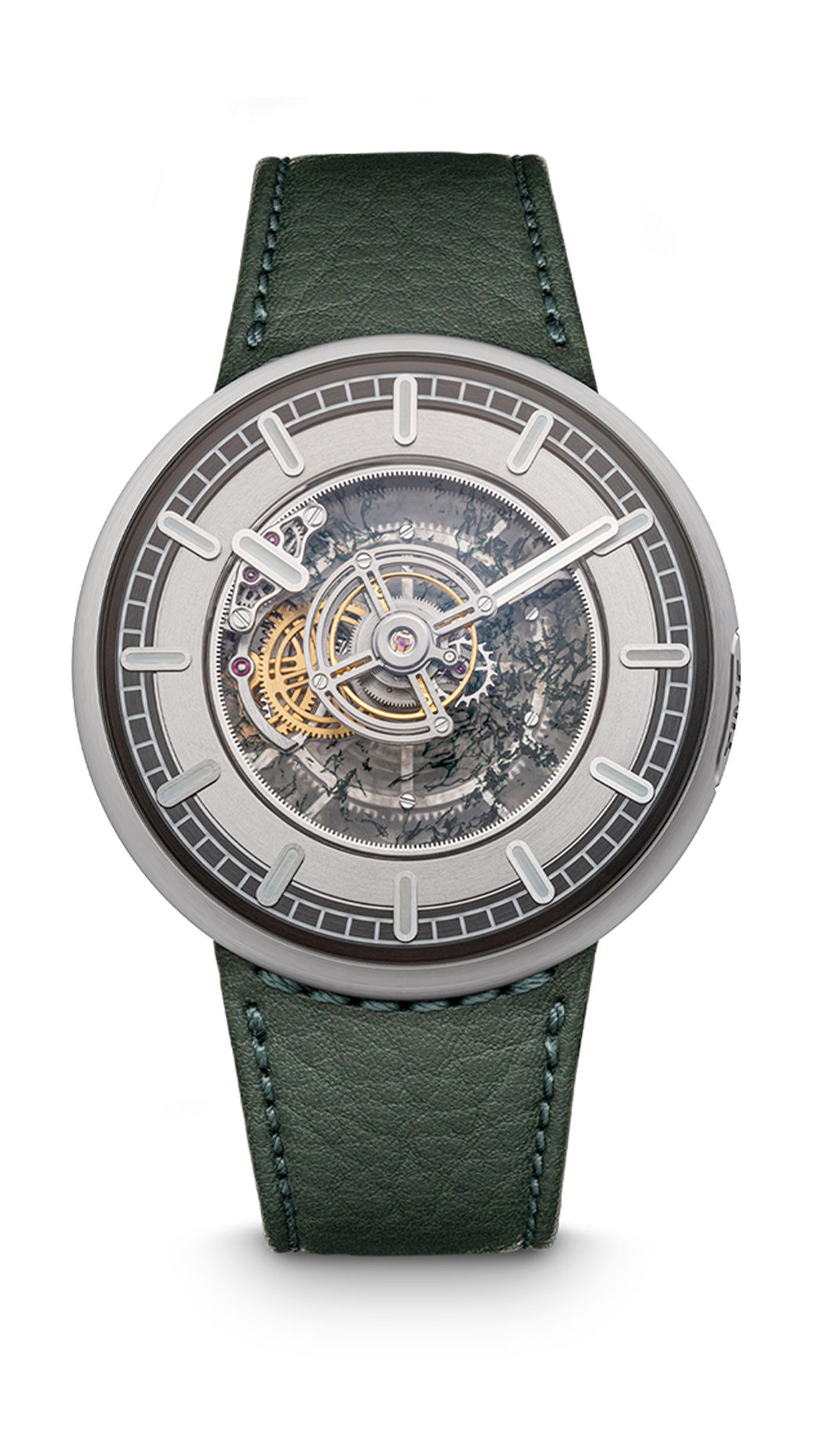 Kross Studio KS 05 Central Floating Tourbillon Moss Agate watch