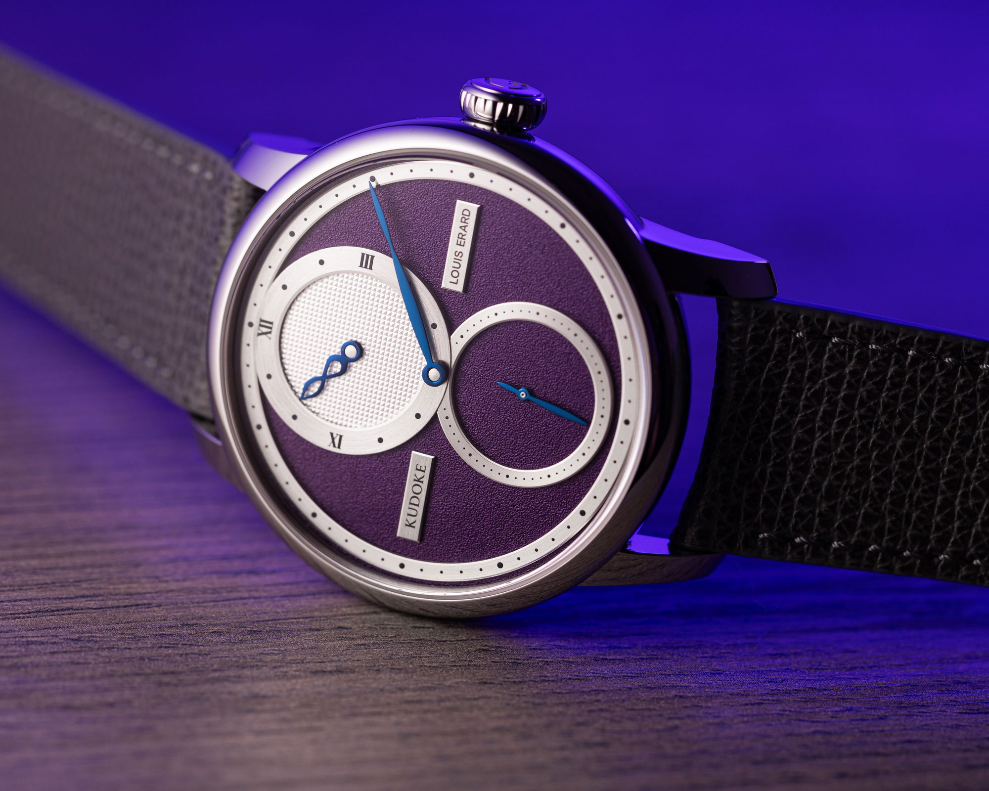 Louis Erard Excellence Le Régulateur Louis Erard x Kudoke Purple - View 2