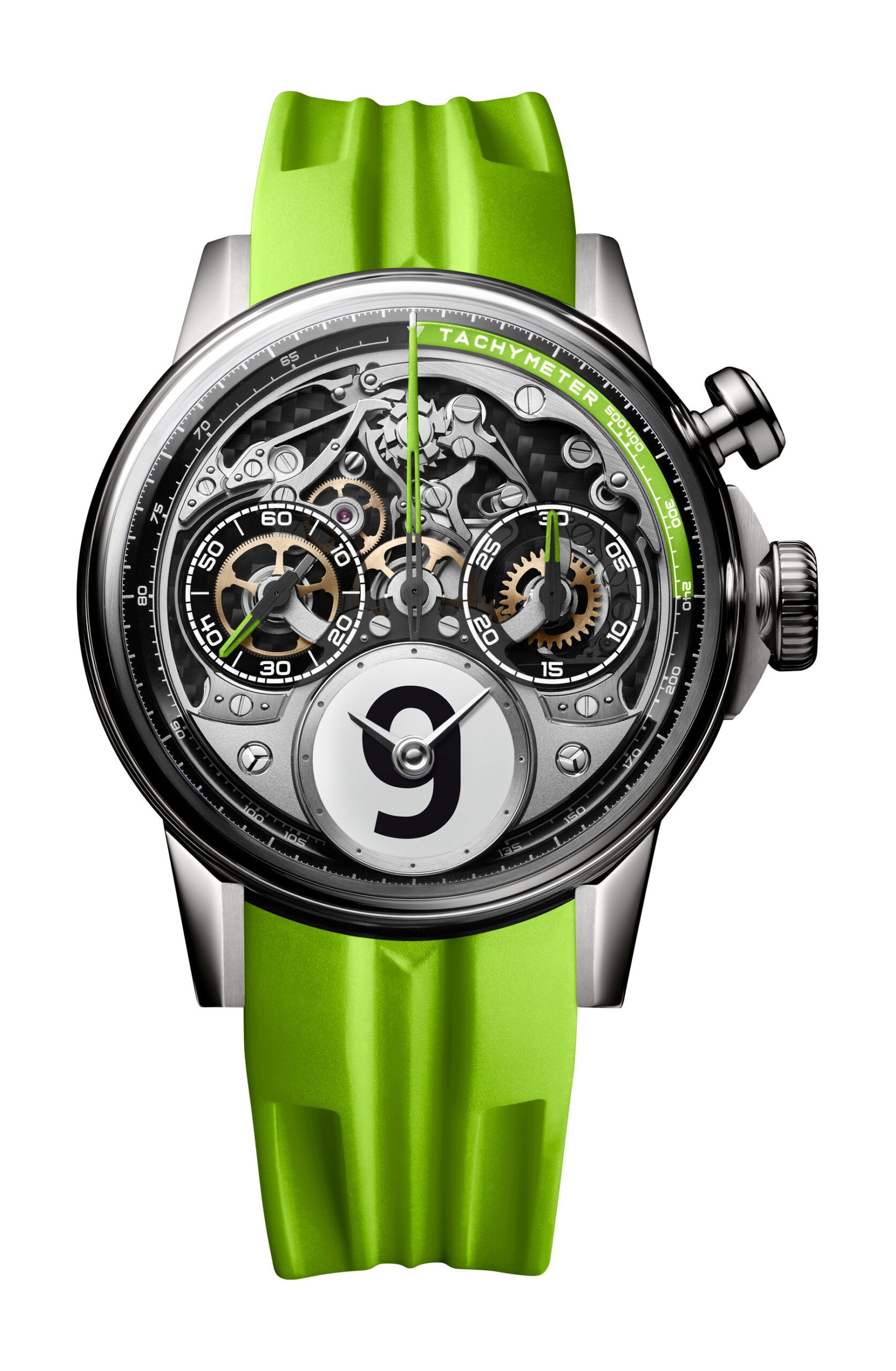 Louis Moinet Time to Race Lime Green watch