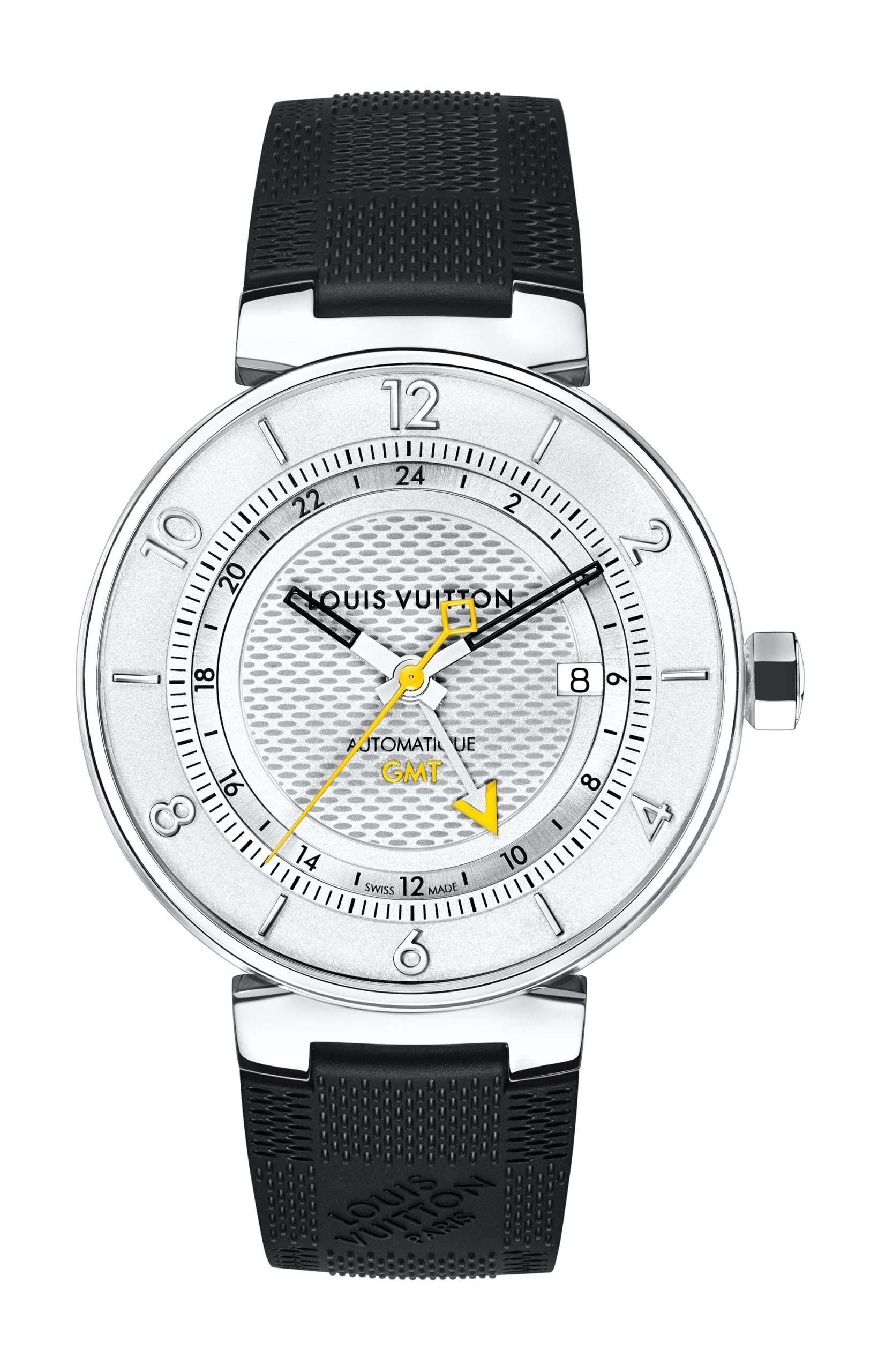 Louis Vuitton Tambour Moon GMT Silver watch