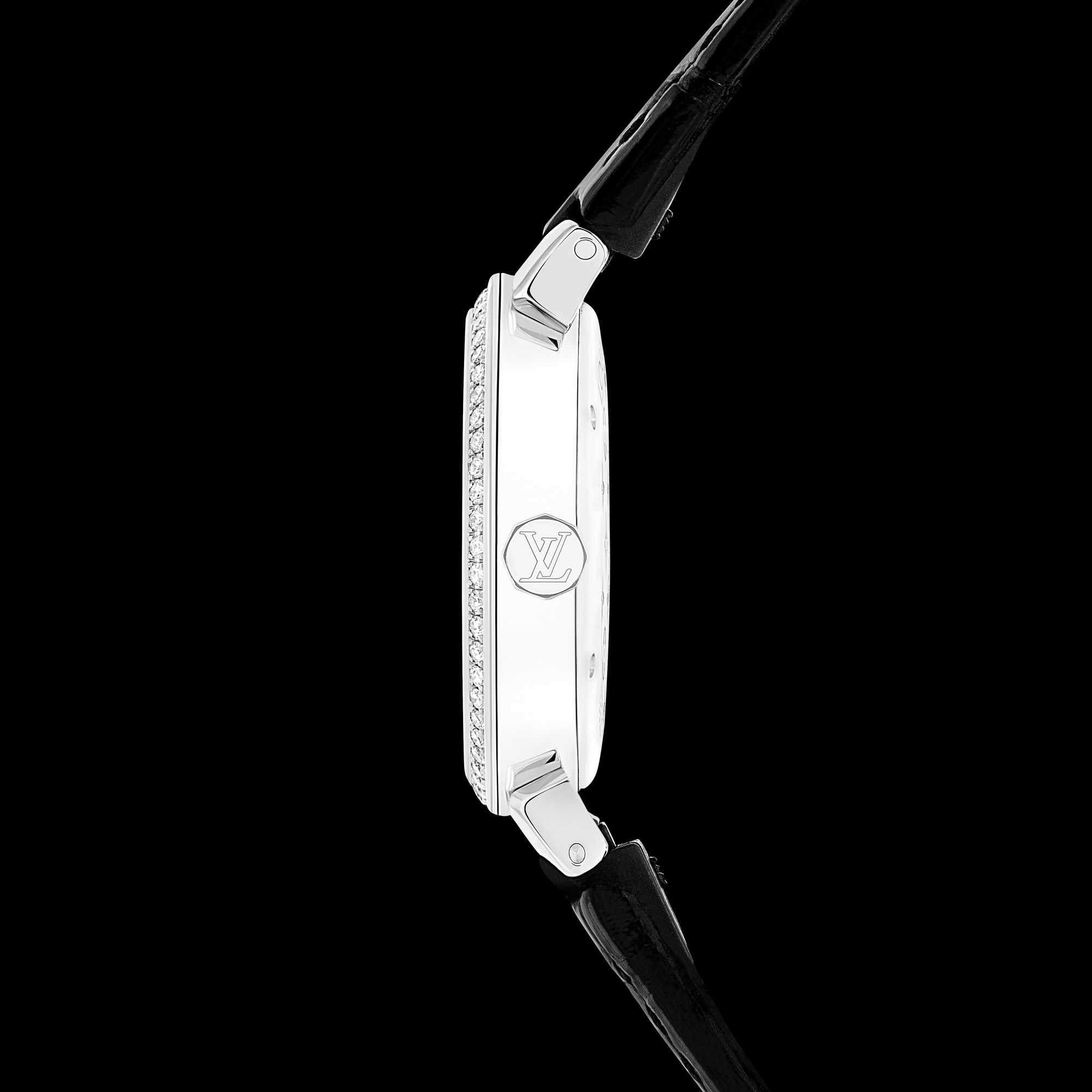 Louis Vuitton Tambour Slim Monogram Dentelle Black - View 3
