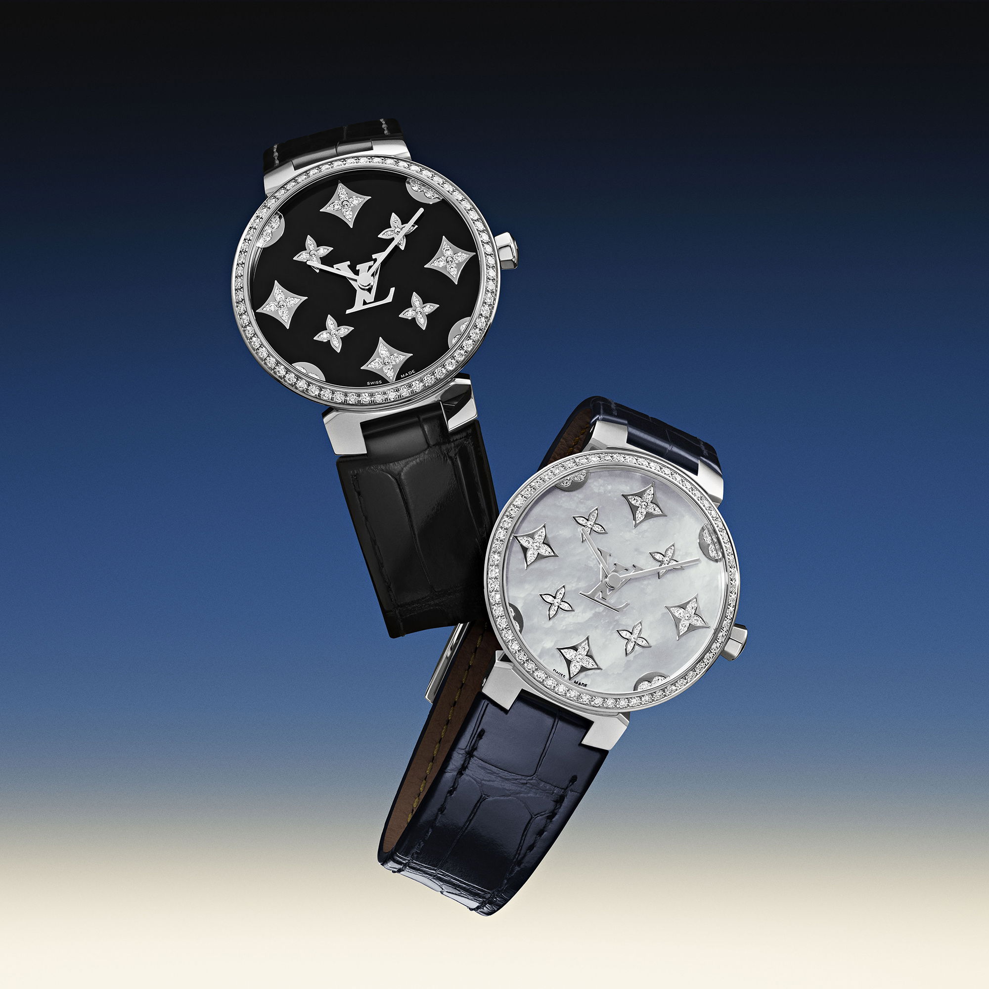 Louis Vuitton Tambour Slim Monogram Dentelle Black - View 2