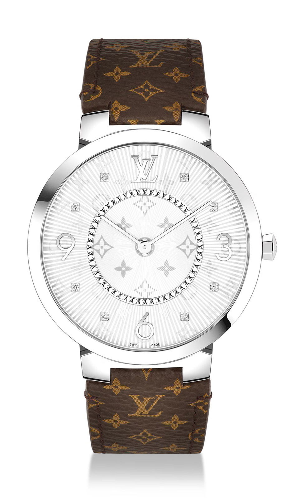 Louis Vuitton Tambour Slim Monogram watch