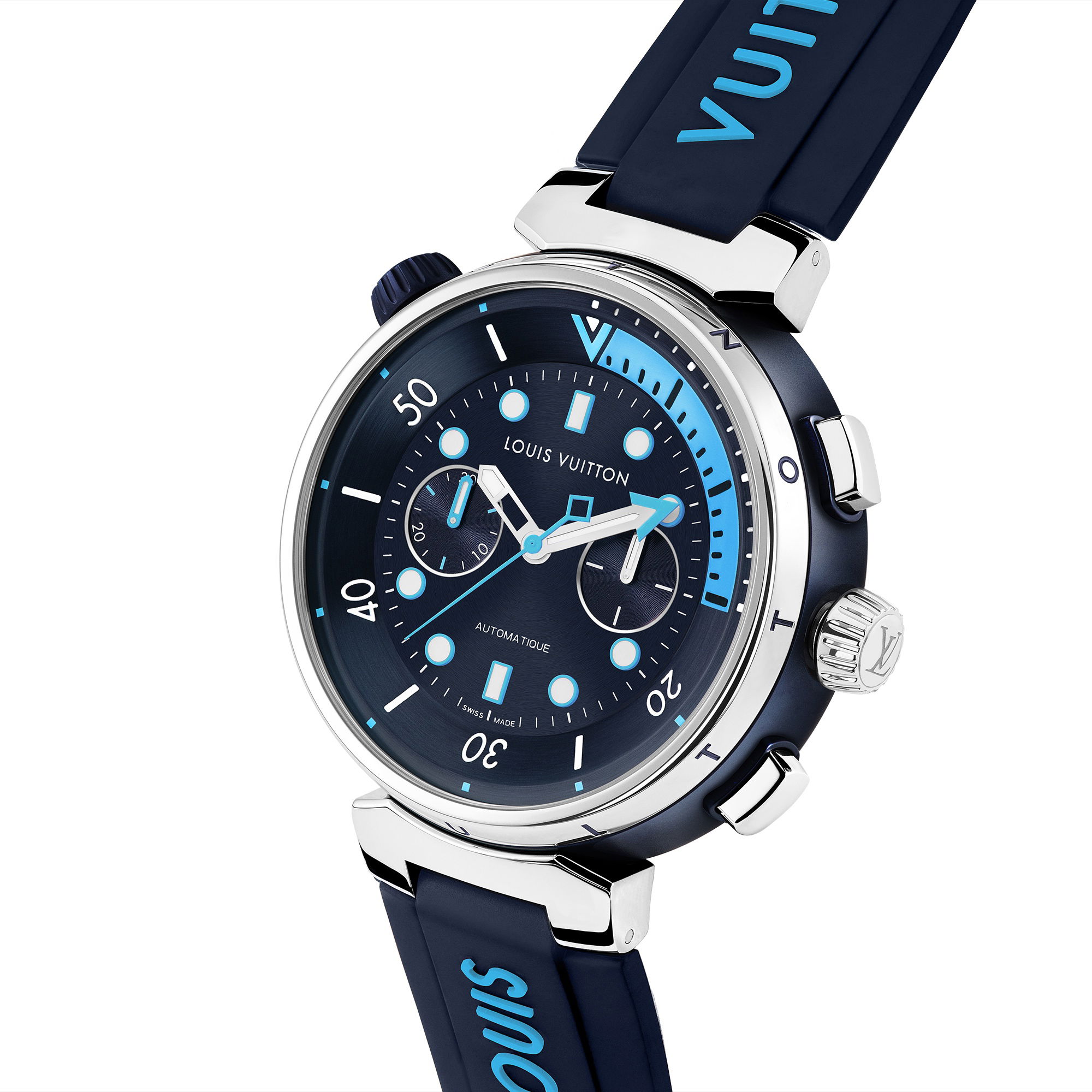 Louis Vuitton Tambour Street Diver Chronograph Skyline Blue - View 2