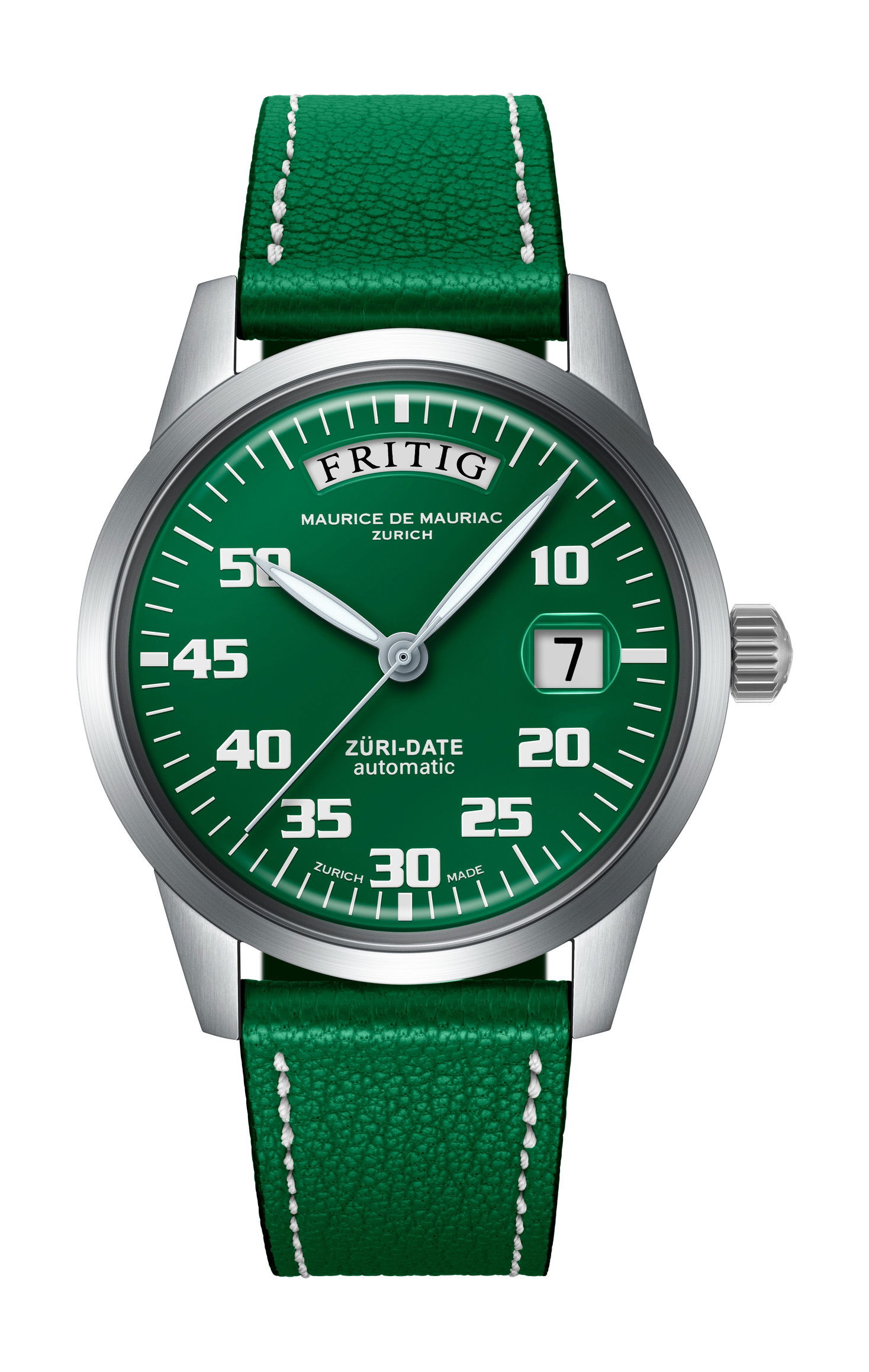 Maurice de Mauriac Automatic Date “Züri Date” Green watch