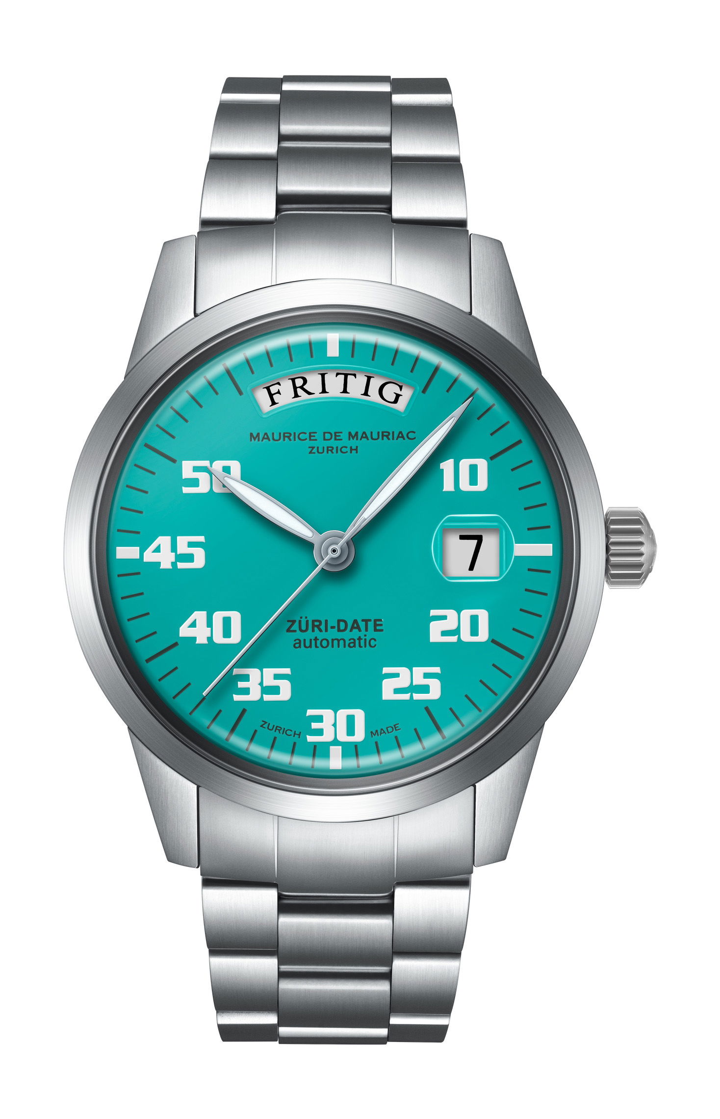 Maurice de Mauriac Automatic Date “Züri Date” Turquoise watch
