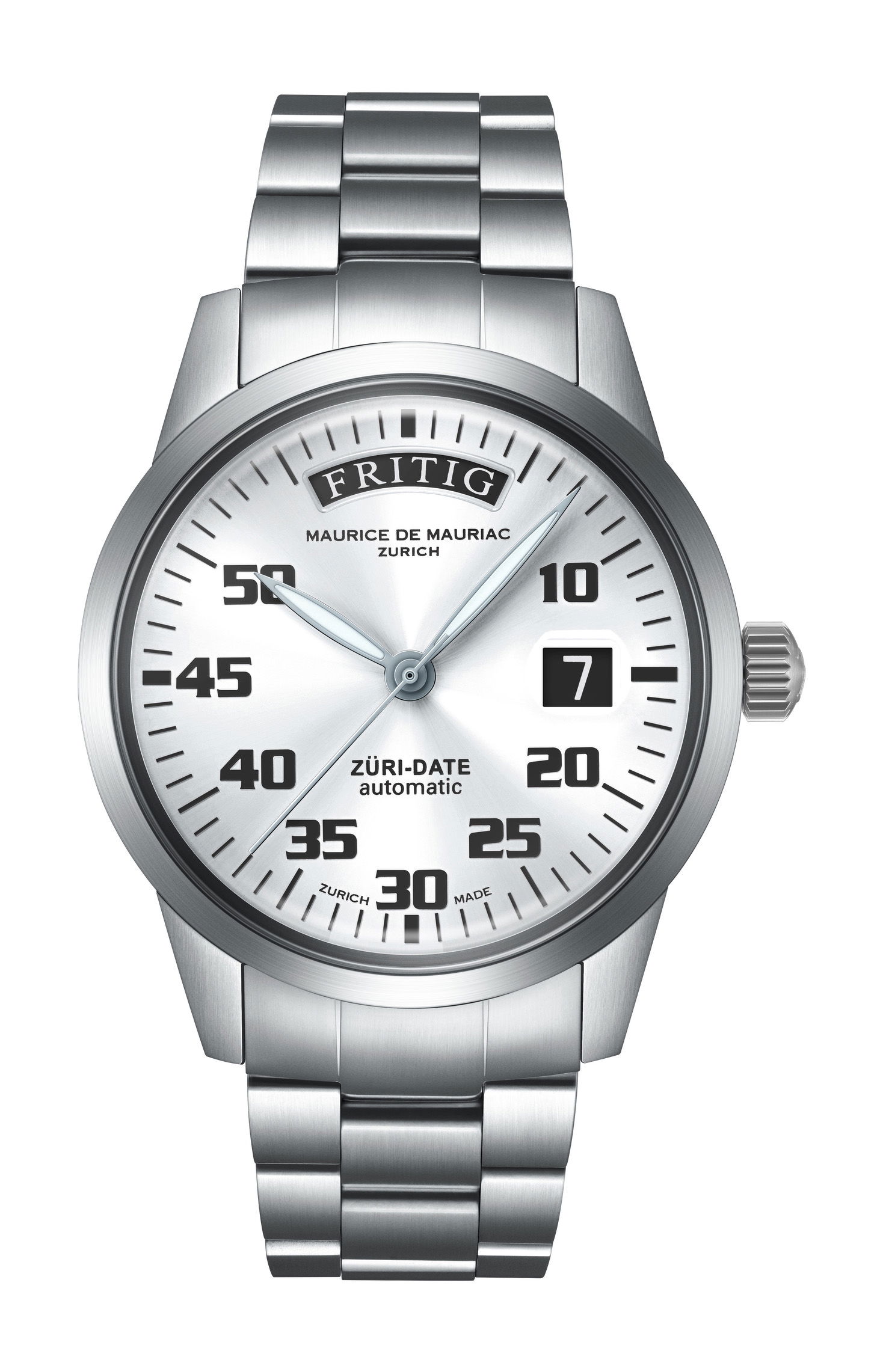 Maurice de Mauriac Automatic Date “Züri Date” White watch