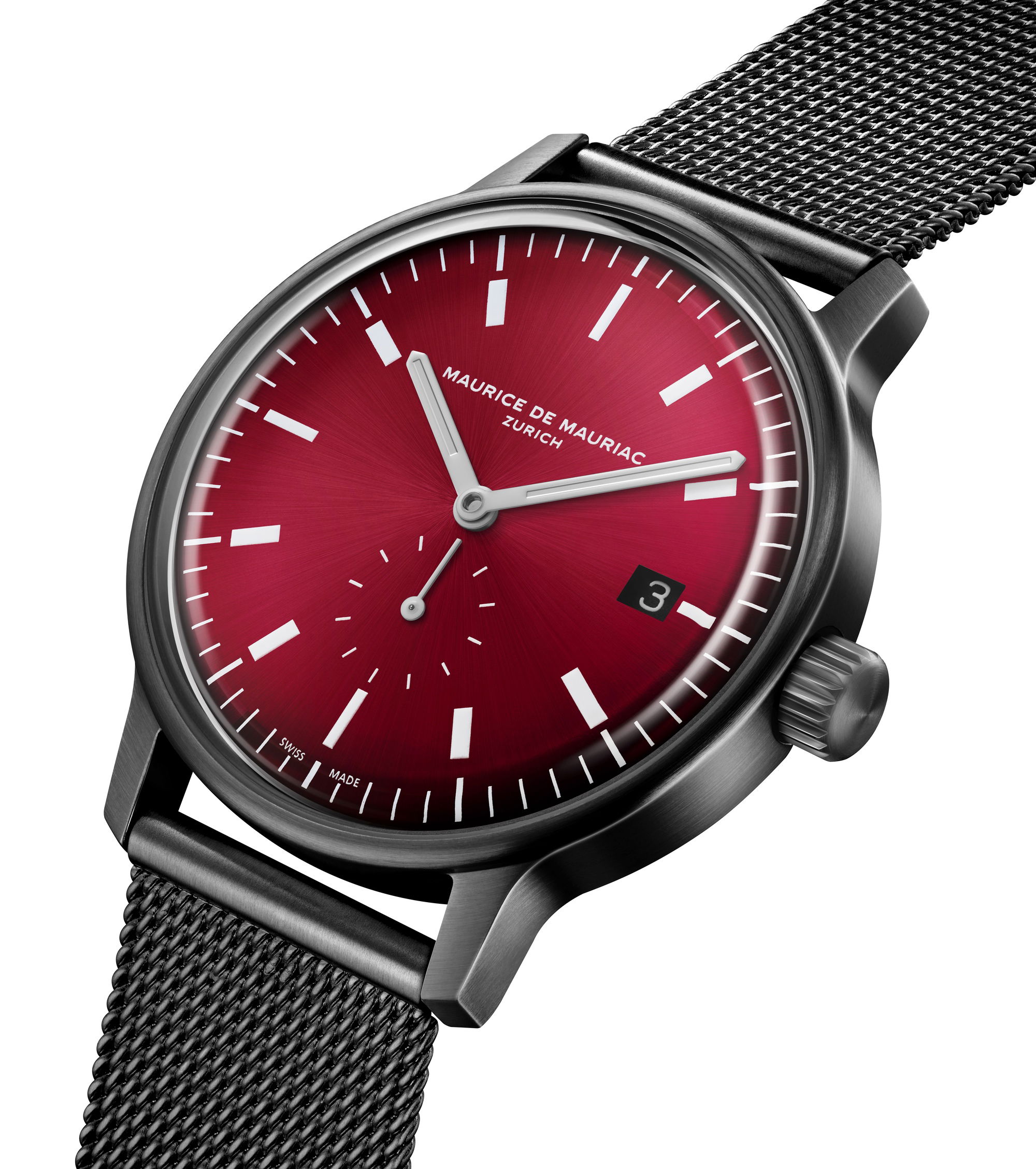 Maurice de Mauriac L3 Small Seconds Burgundy - View 2