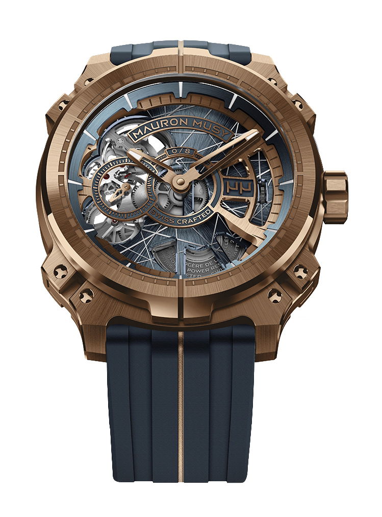 Mauron Musy MU05 Blueprint Hard Gold Skeleton watch