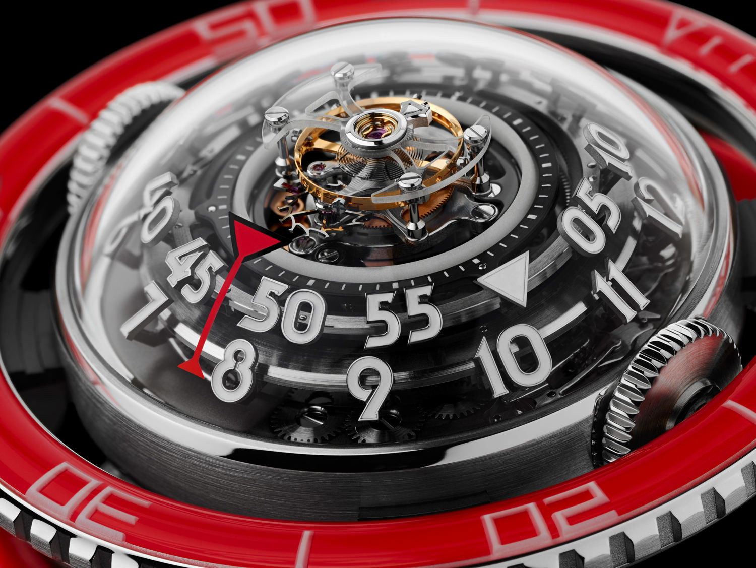 MB&F HM7 Aquapod Platinum Red - View 3