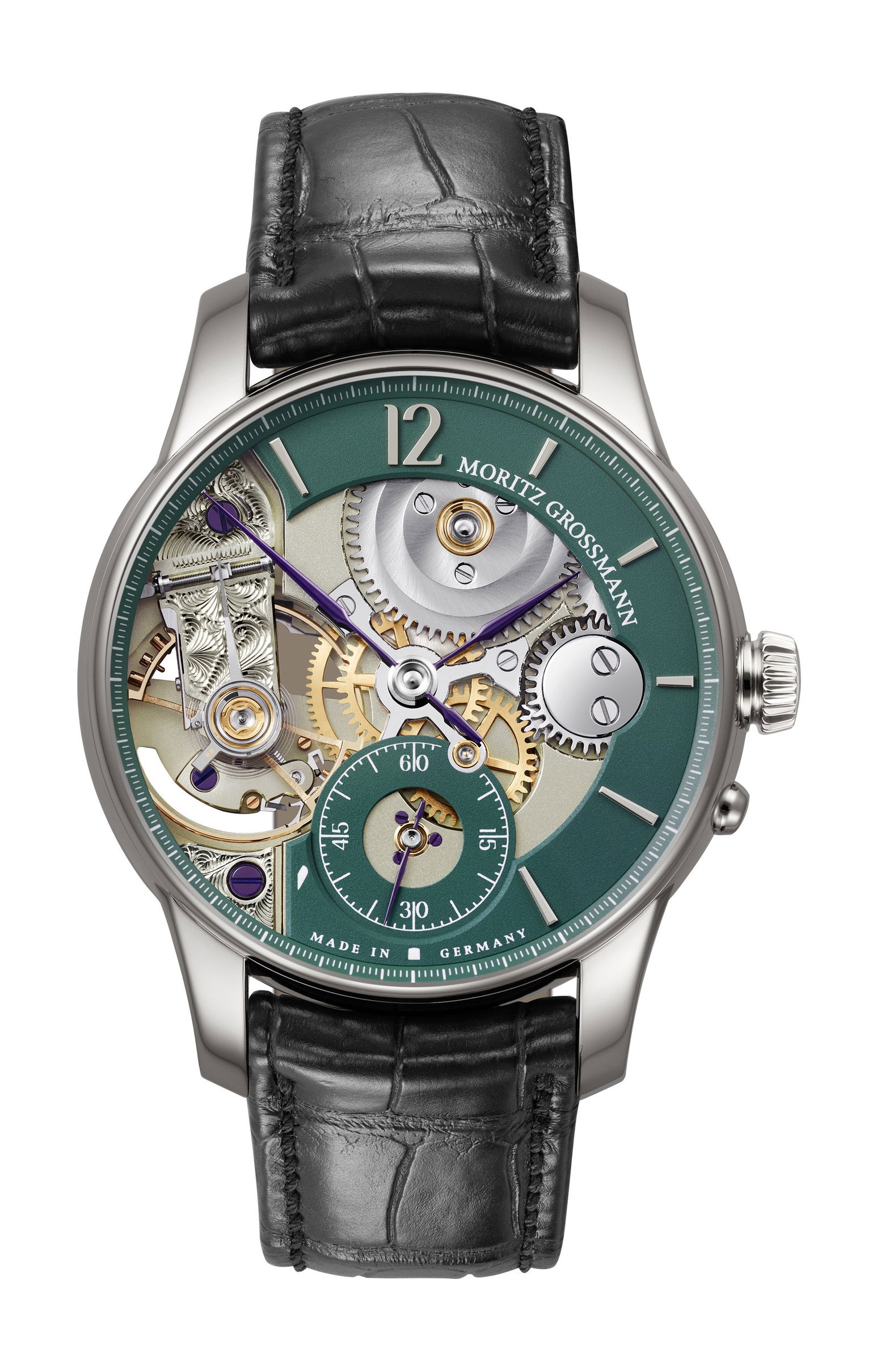 Moritz Grossmann Backpage Platinum Green watch