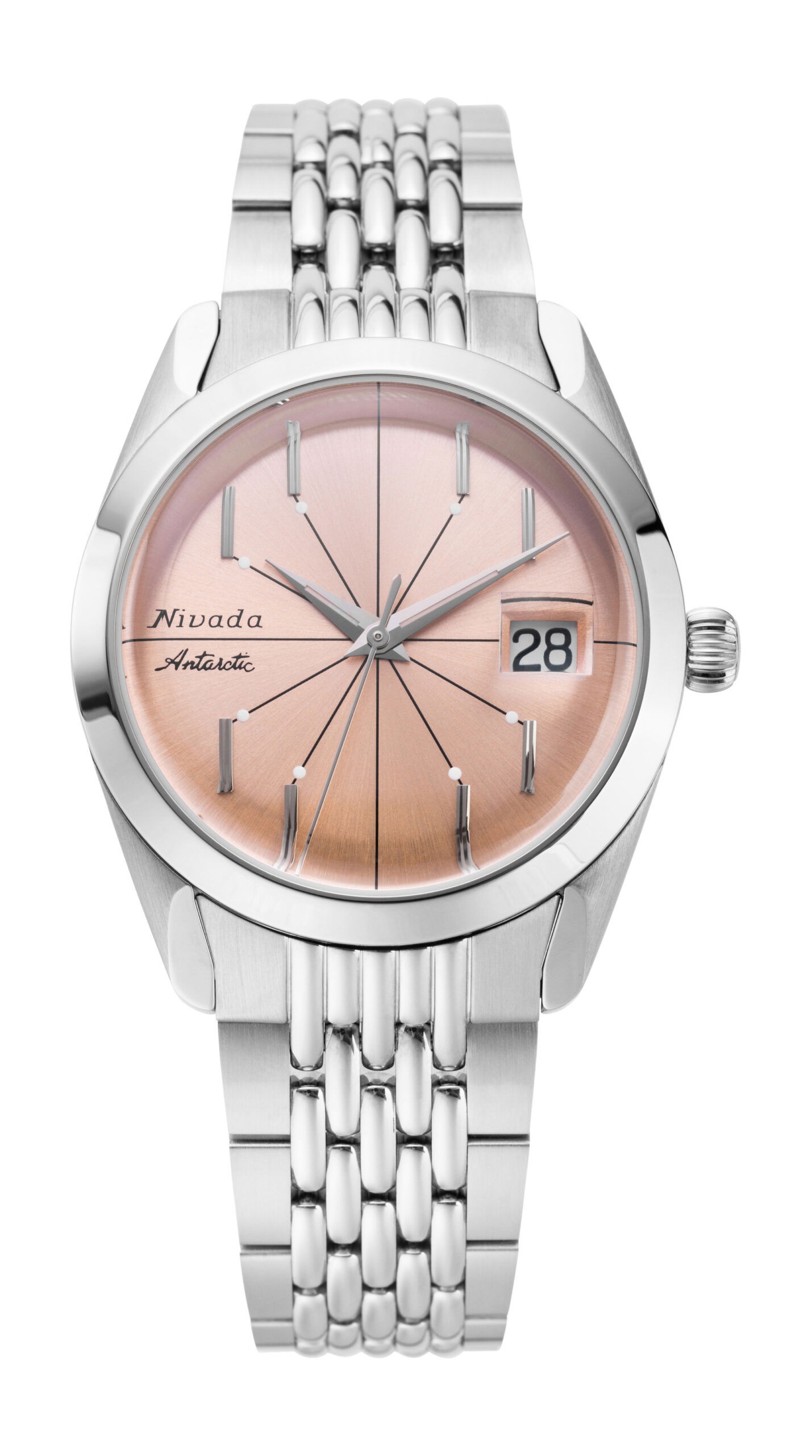 Nivada Grenchen Antarctic Spider Salmon Date watch