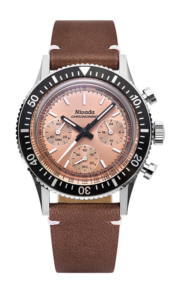 Nivada Grenchen Chronoking Mecaquartz Salmon watch