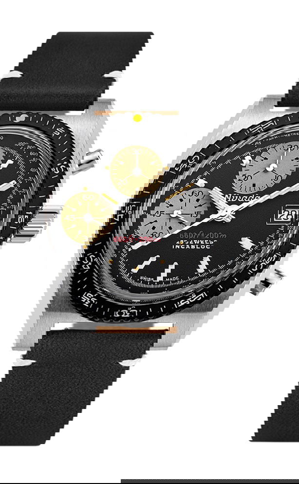 Nivada Grenchen Chronosport Yellow watch