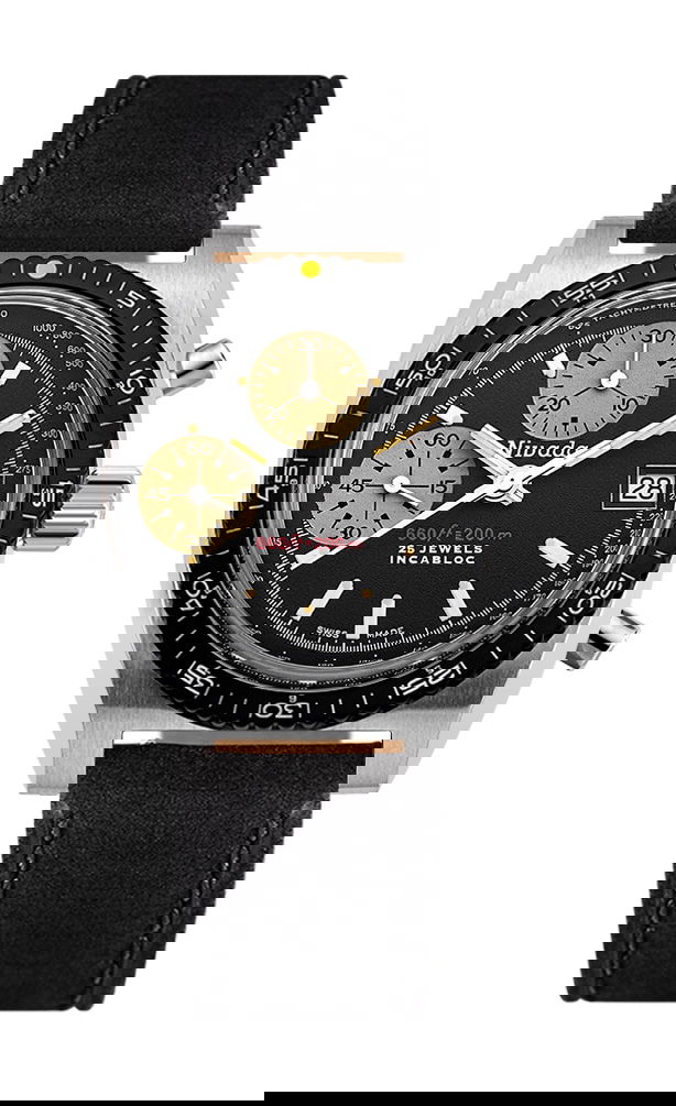 Nivada Grenchen Chronosport Yellow watch