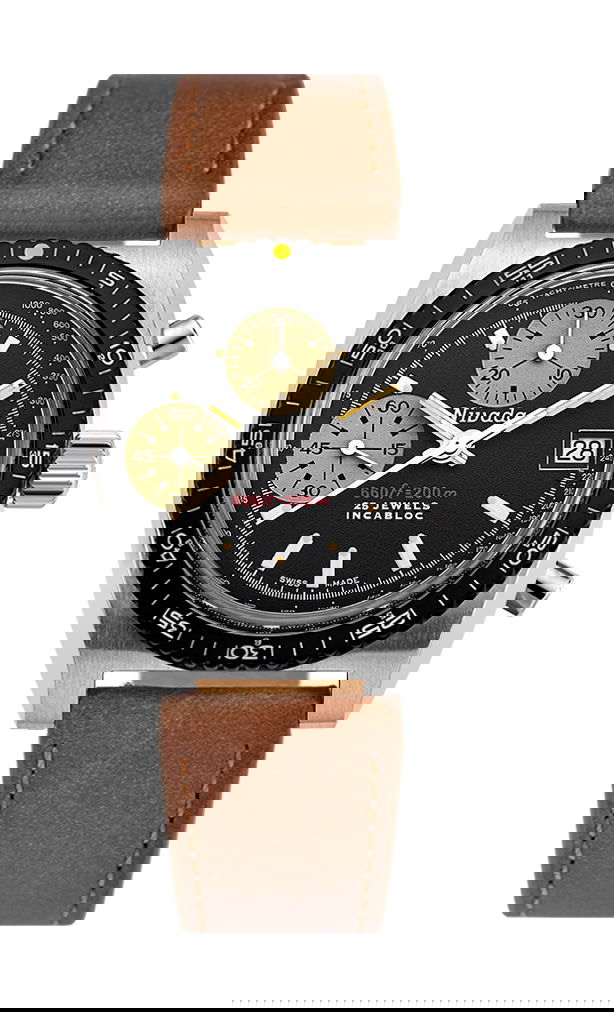 Nivada Grenchen Chronosport Yellow watch