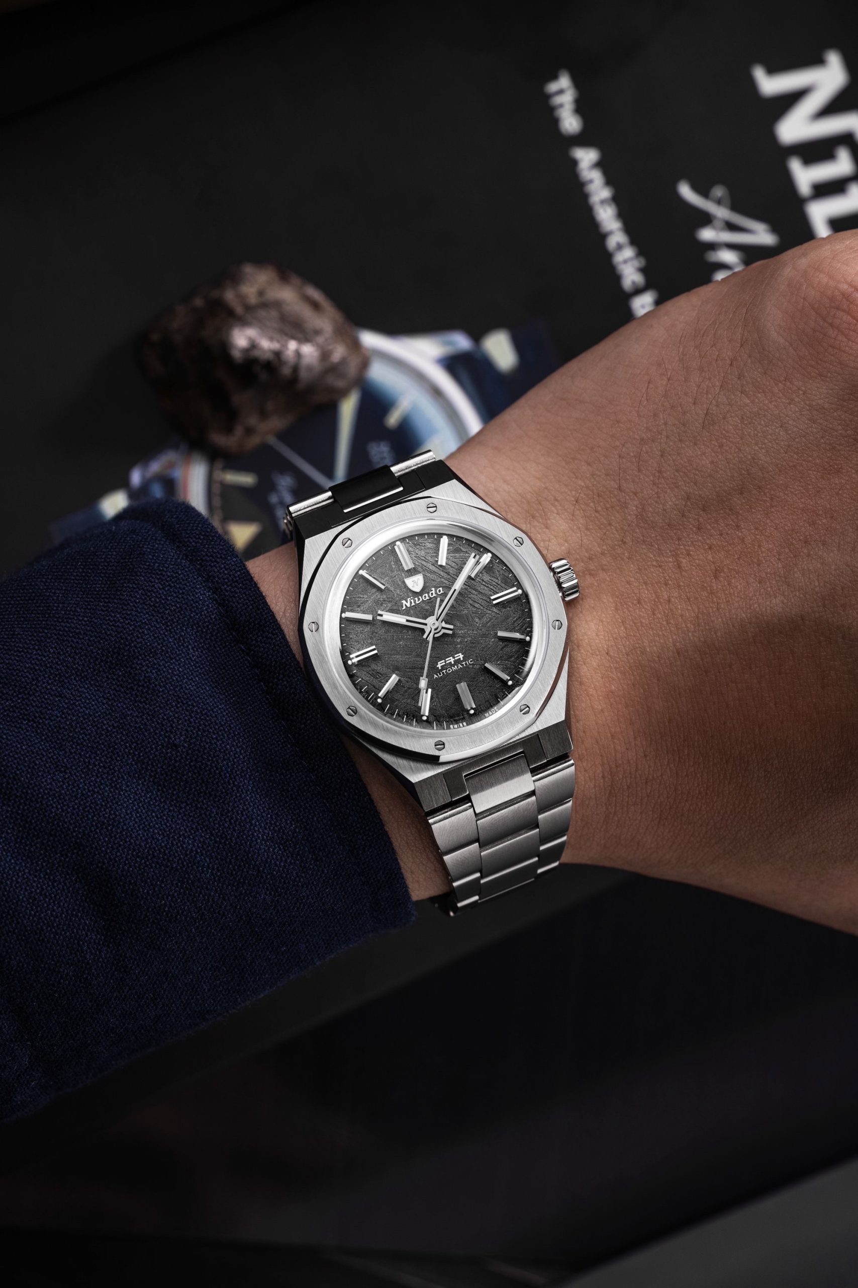 Nivada Grenchen F77 Titanium Meteorite - View 2