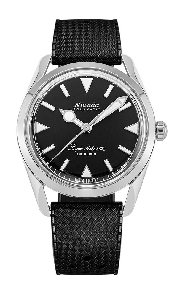 Nivada Grenchen Super Antarctic 35 Black White Luminova watch