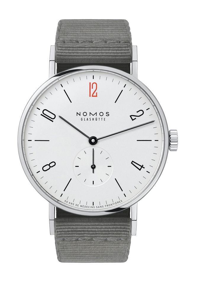 Nomos Glashütte Tangente 38 – 50th Anniversary of Doctors Without Borders watch