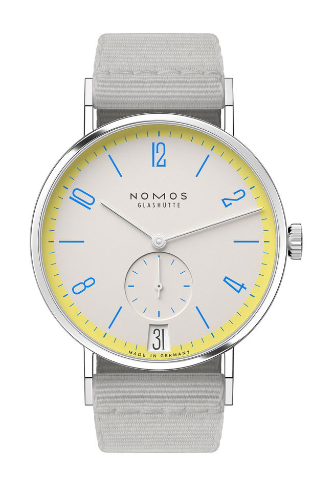 Nomos Glashütte Tangente 38 Lemon Biscuit watch