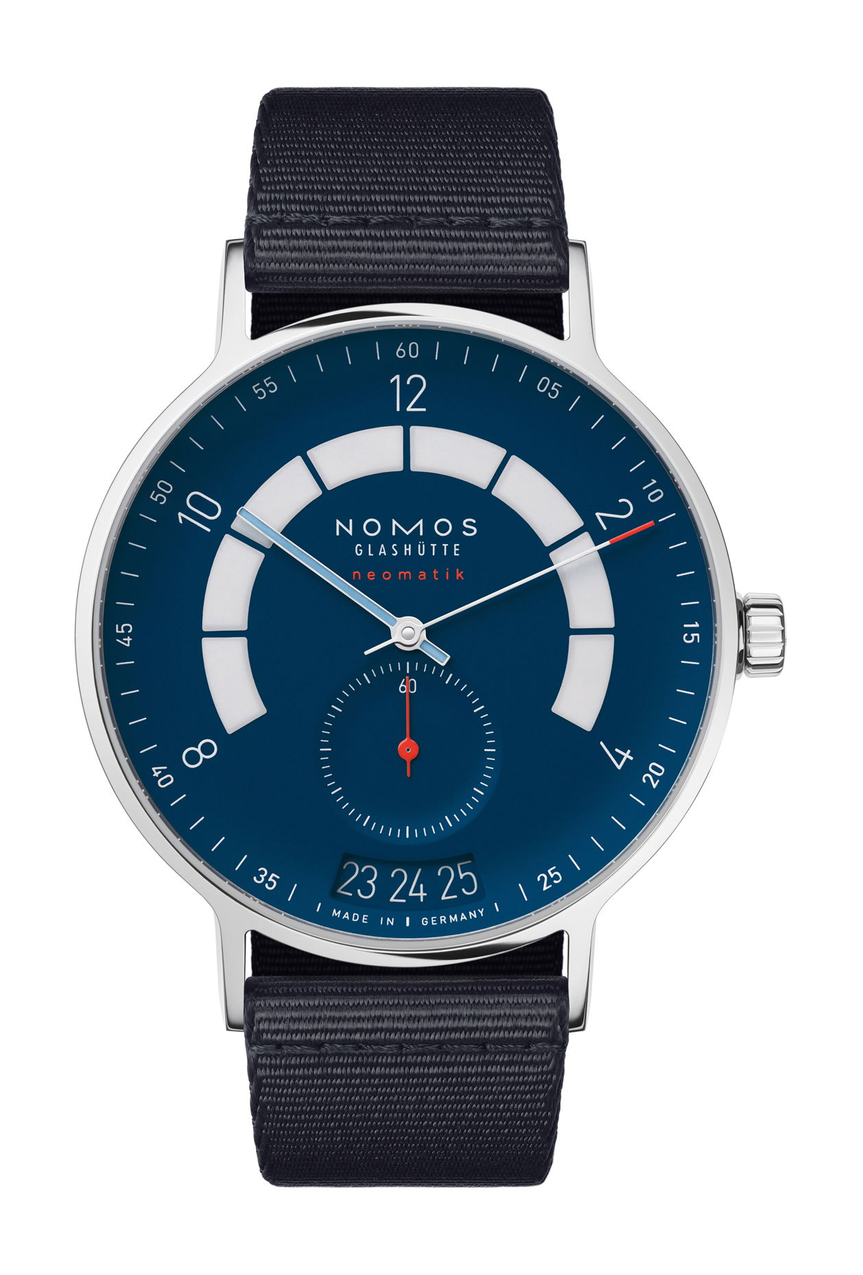 Nomos Glashütte Autobahn neomatik 41 date midnight blue watch