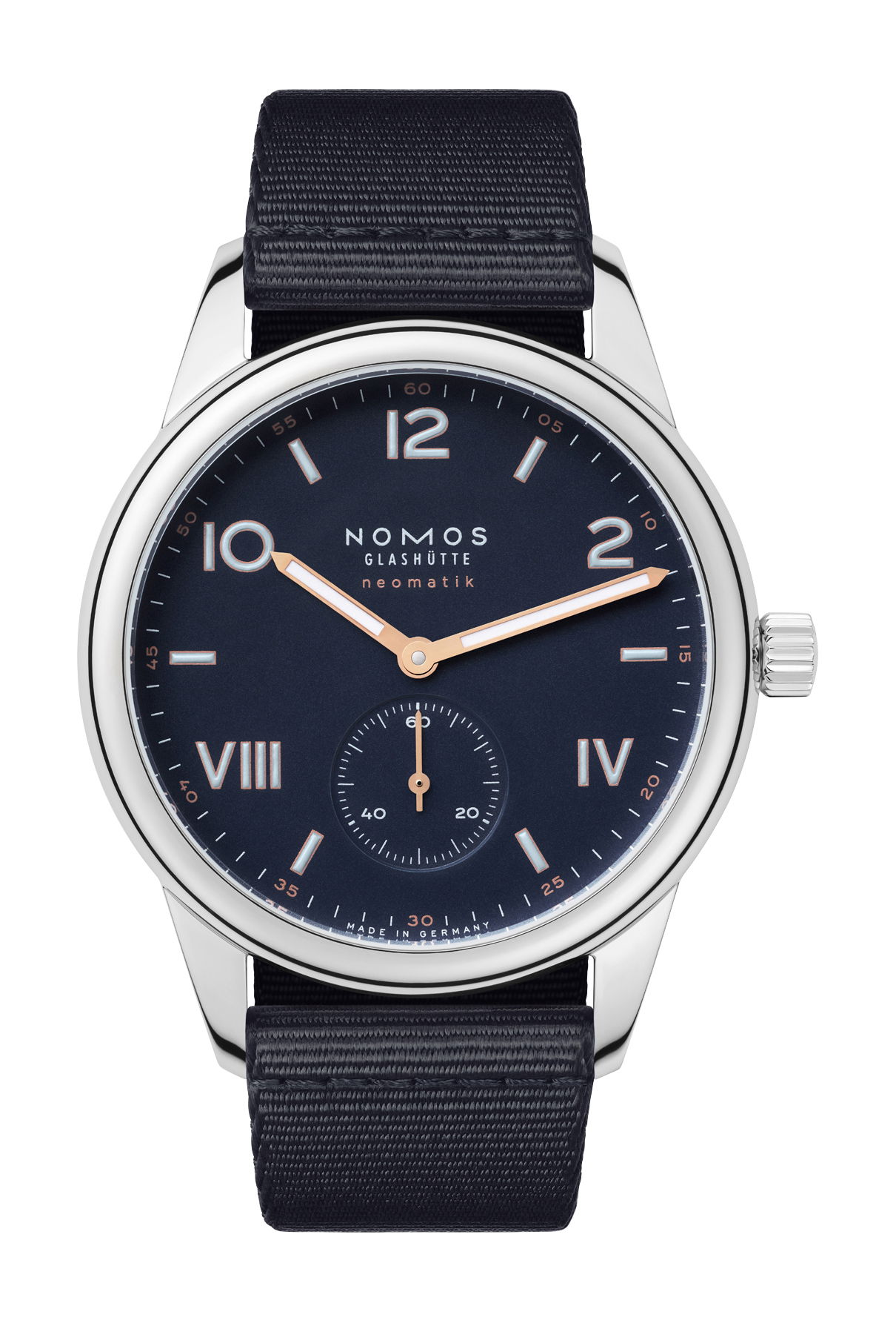 Nomos Glashütte Club Campus neomatik 39 midnight blue watch