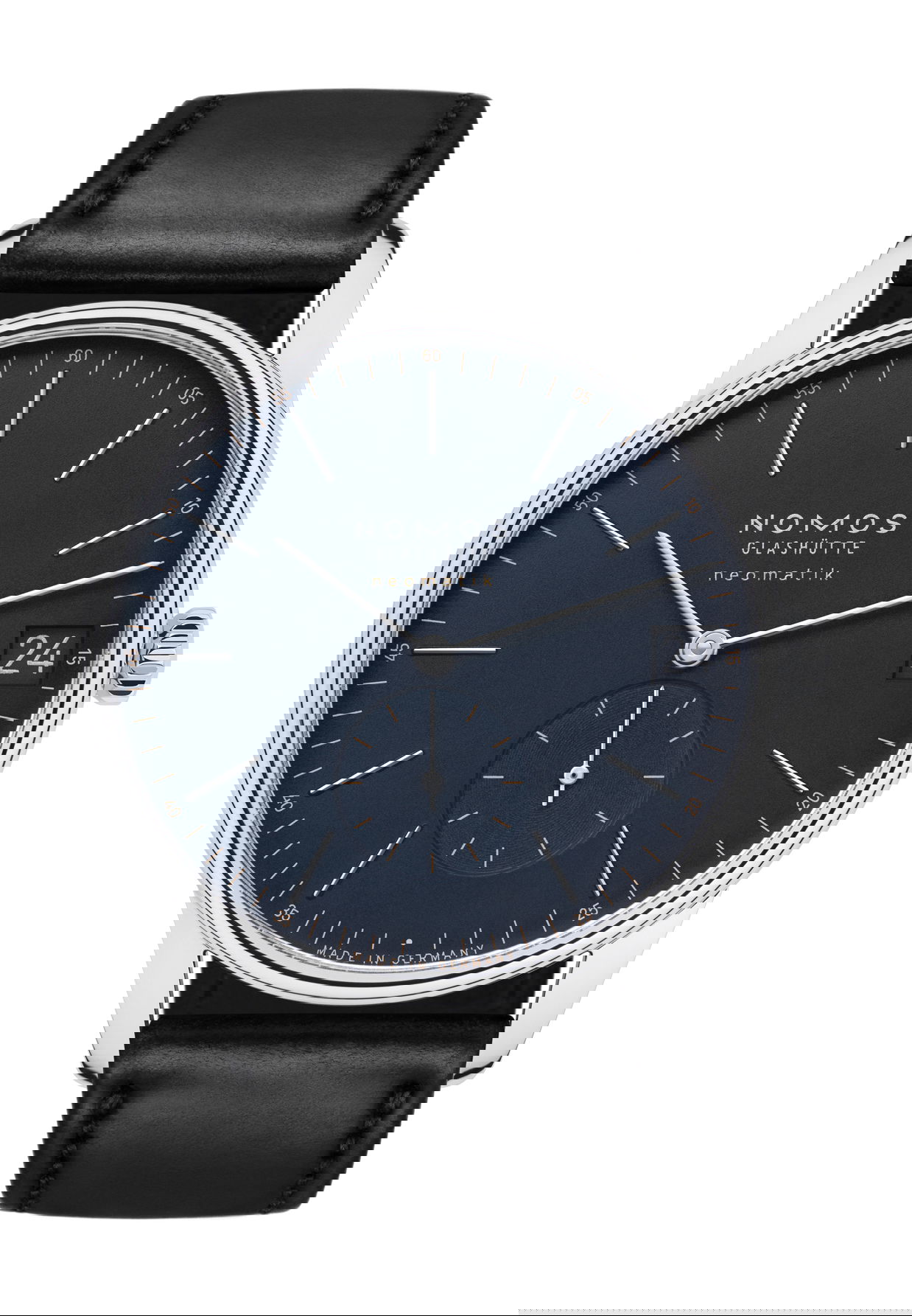 Nomos Glashütte Orion neomatik 41 date midnight blue watch