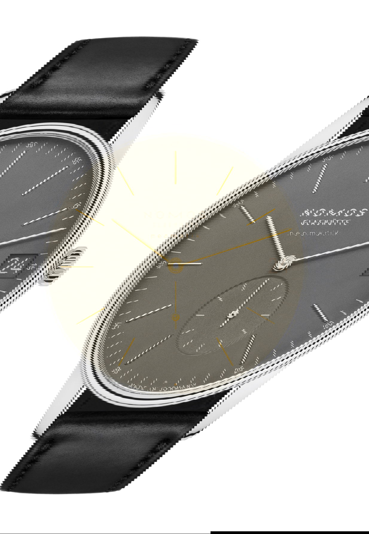 Nomos Glashütte Orion neomatik 41 date olive gold watch