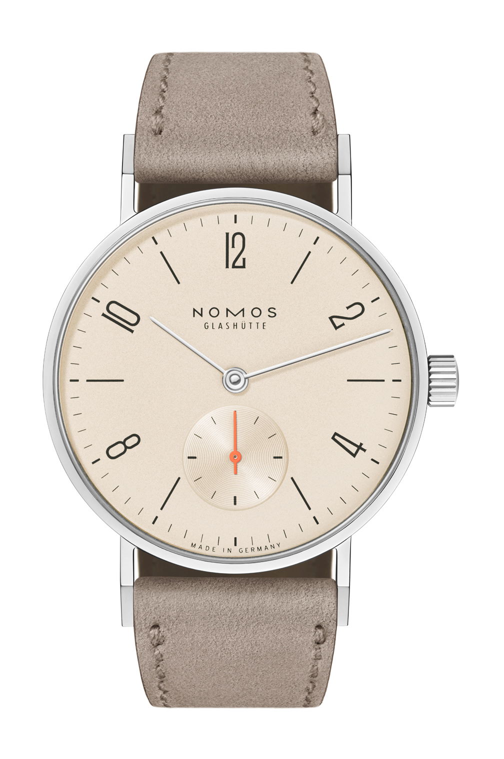Nomos Glashütte Tangente 33 champagne watch