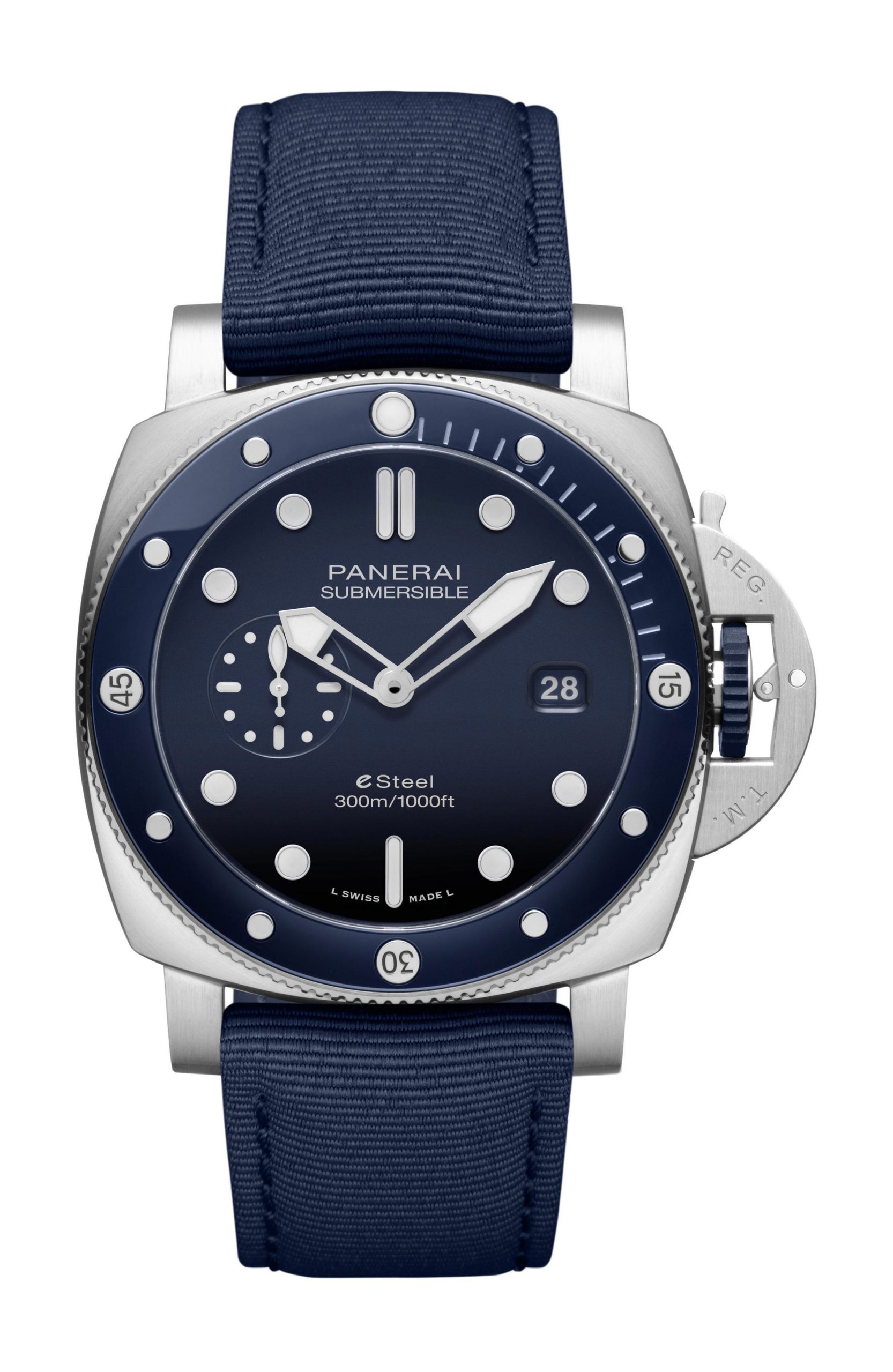 Panerai Submersible QuarantaQuattro eSteel Blu Profondo watch