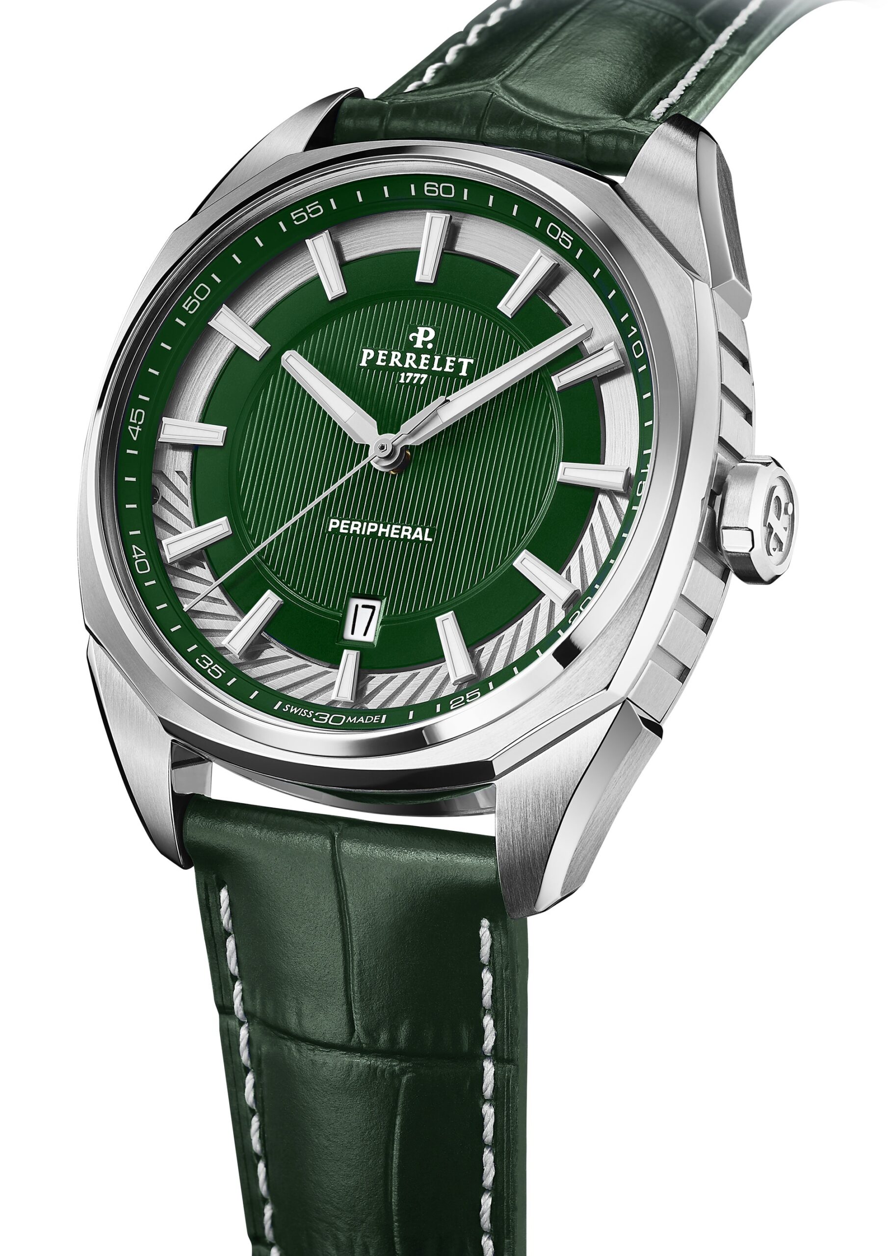 Perrelet LAB Peripheral 3-Hands Emerald Green - View 2