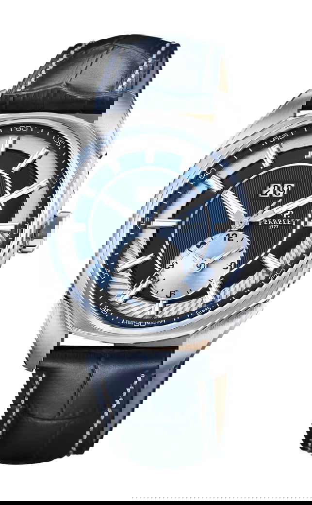 Perrelet LAB Peripheral Dual Time Big Date Blue watch