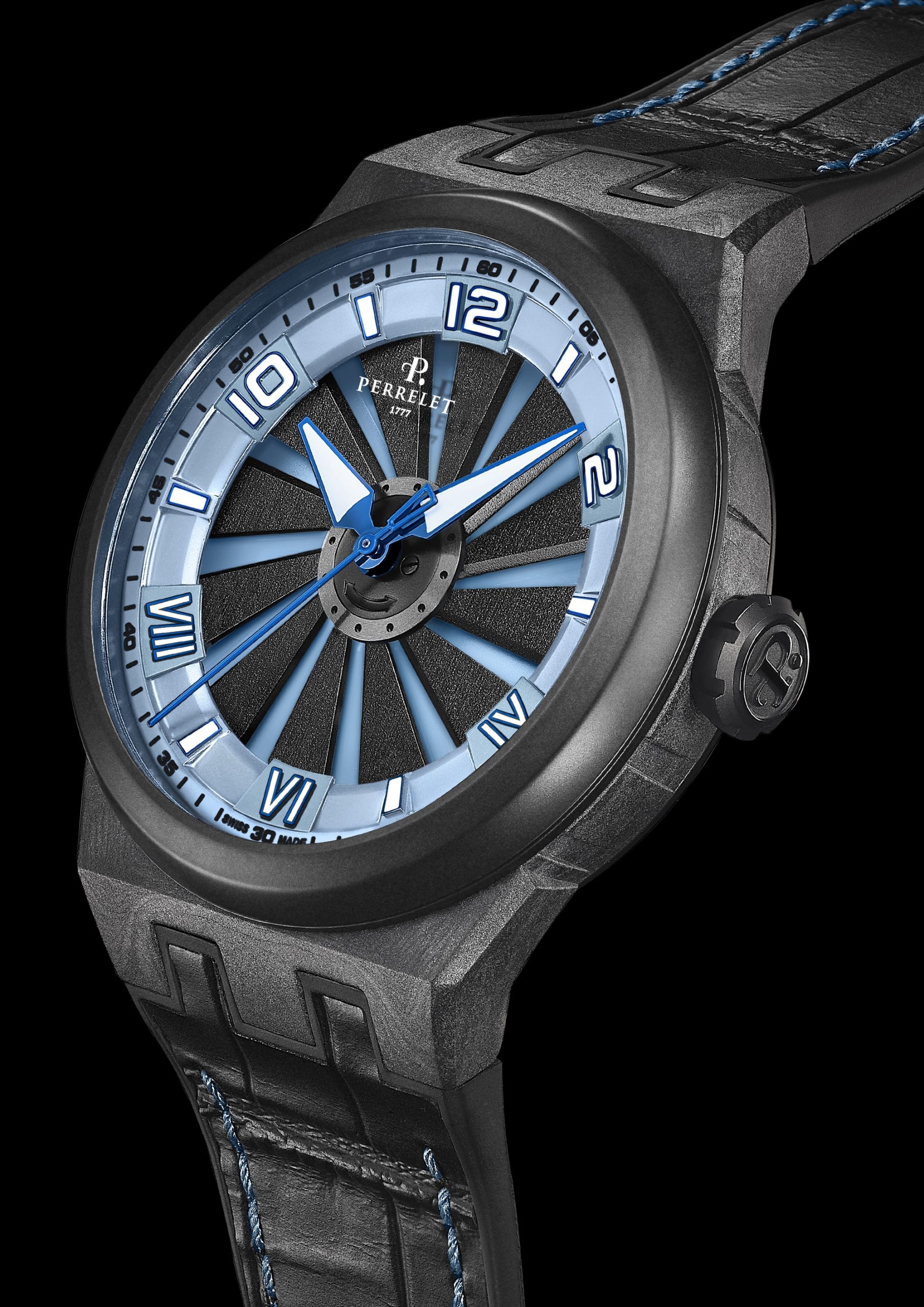 Perrelet Turbine Carbon Ice Blue - View 3